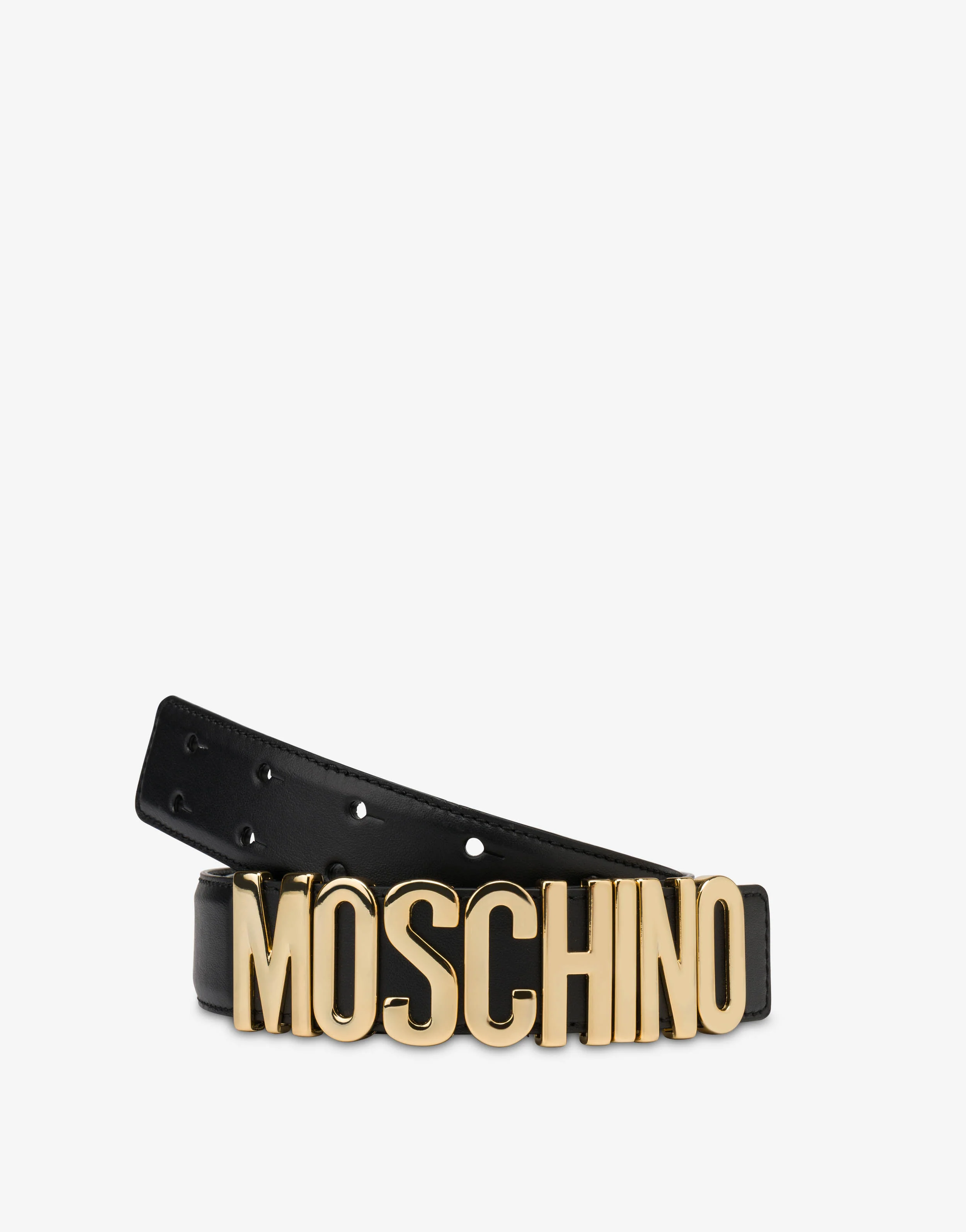 Belt in leather with logo - Image 3