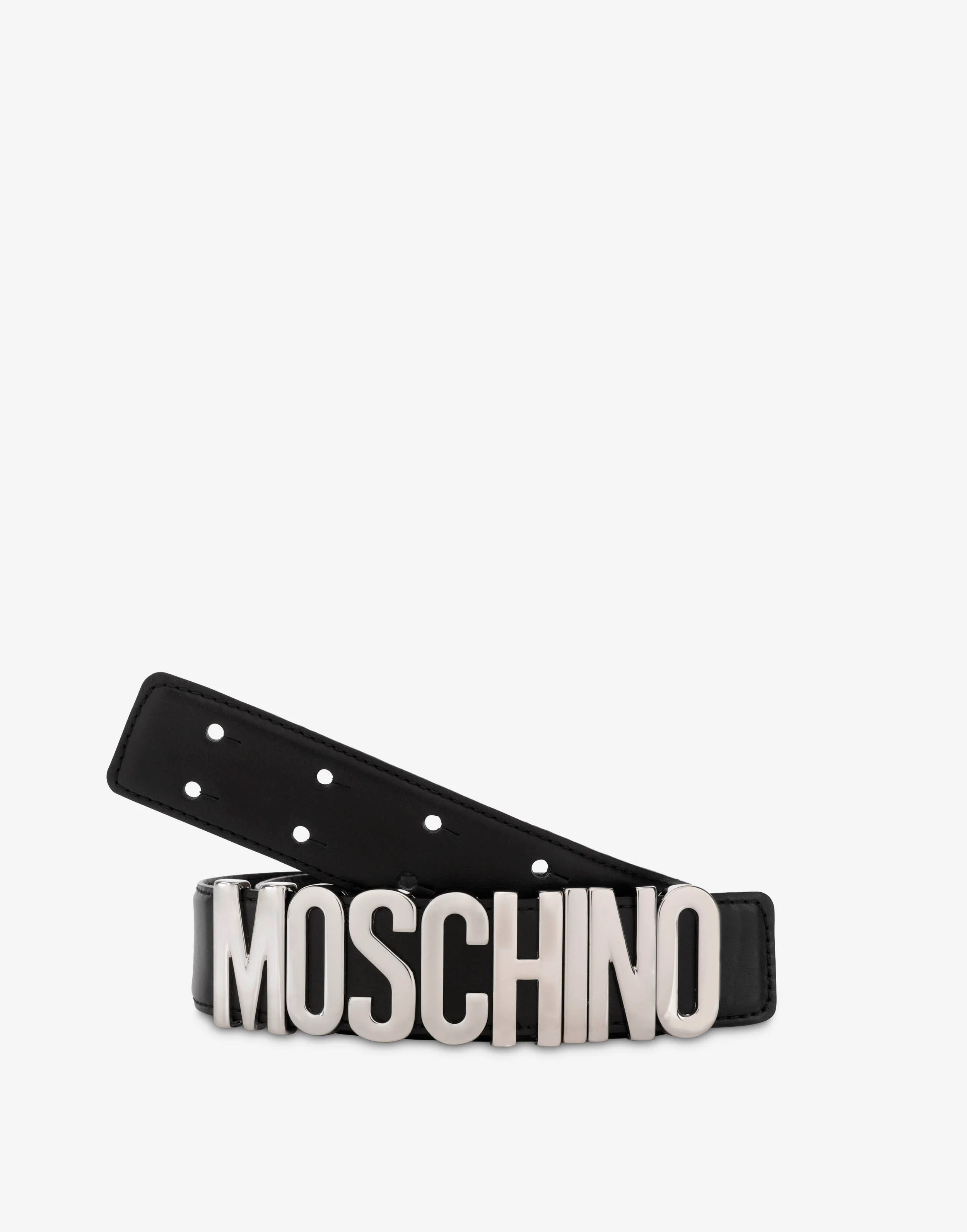 Belt in leather with logo - Image 3