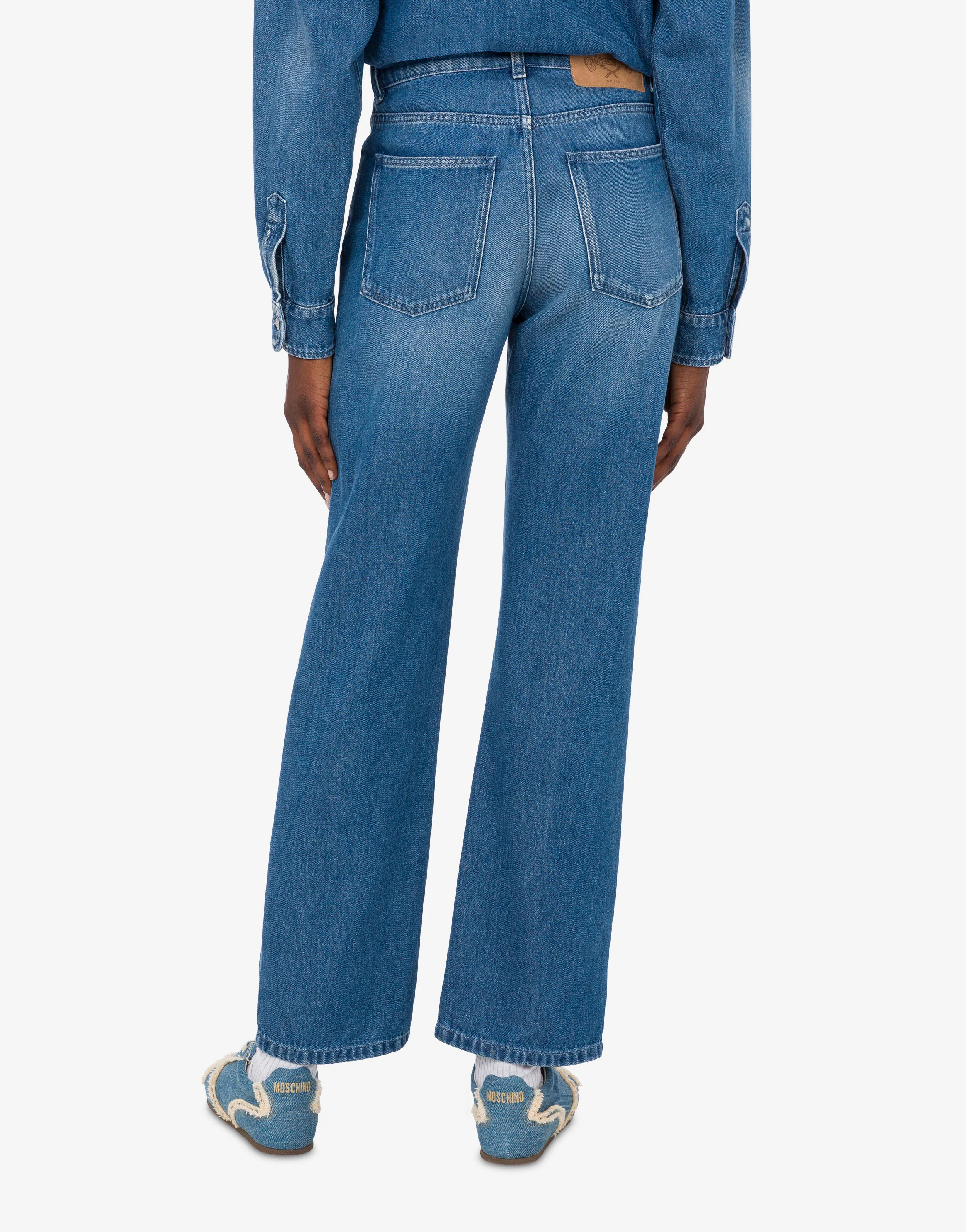 Blue cotton denim pants - Image 3