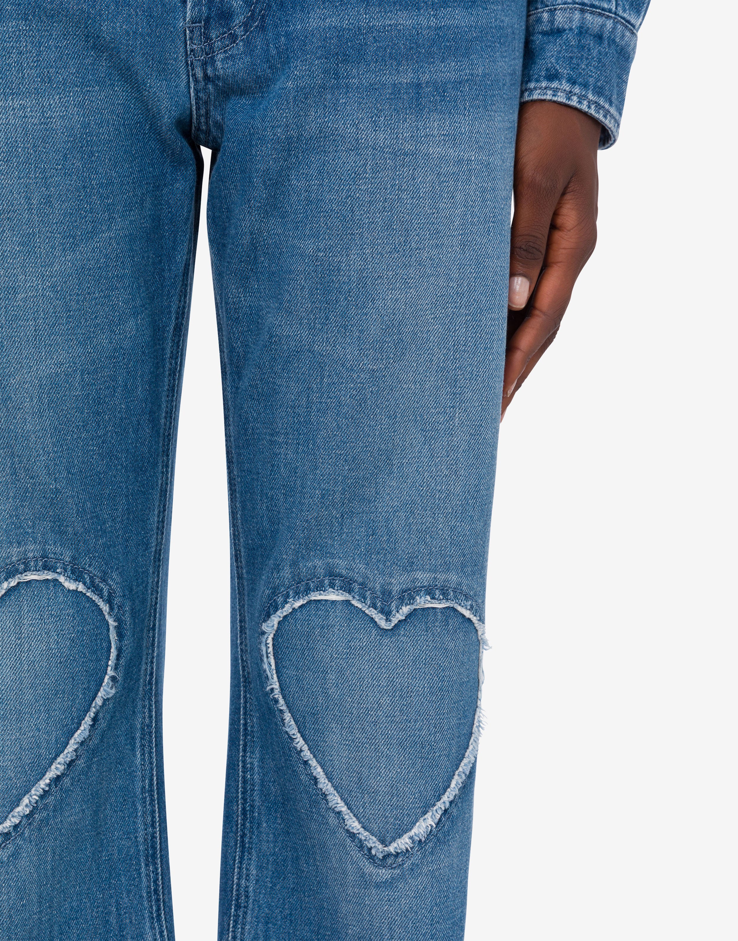 Blue cotton denim pants - Image 4