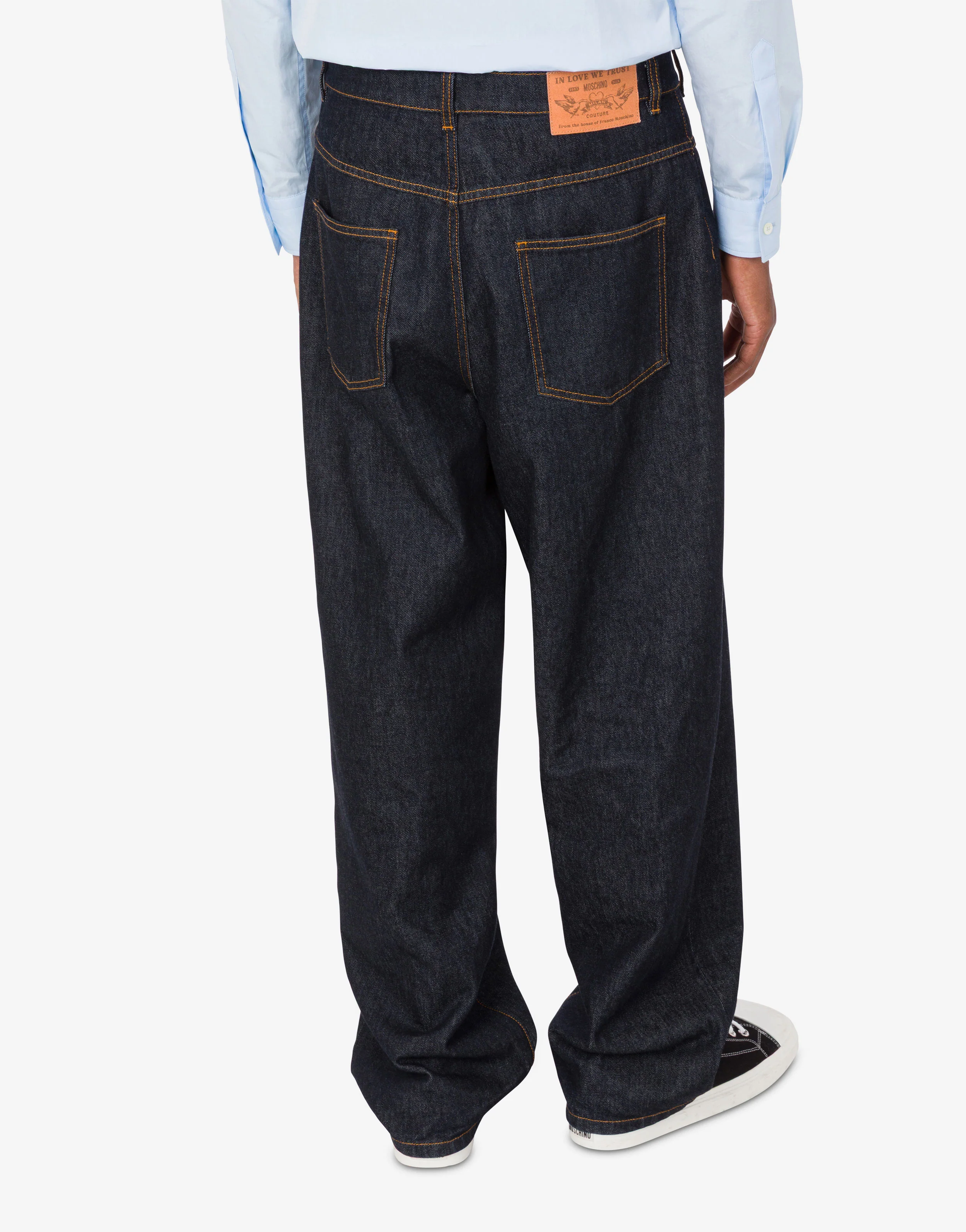 Blue cotton denim pants - Image 3