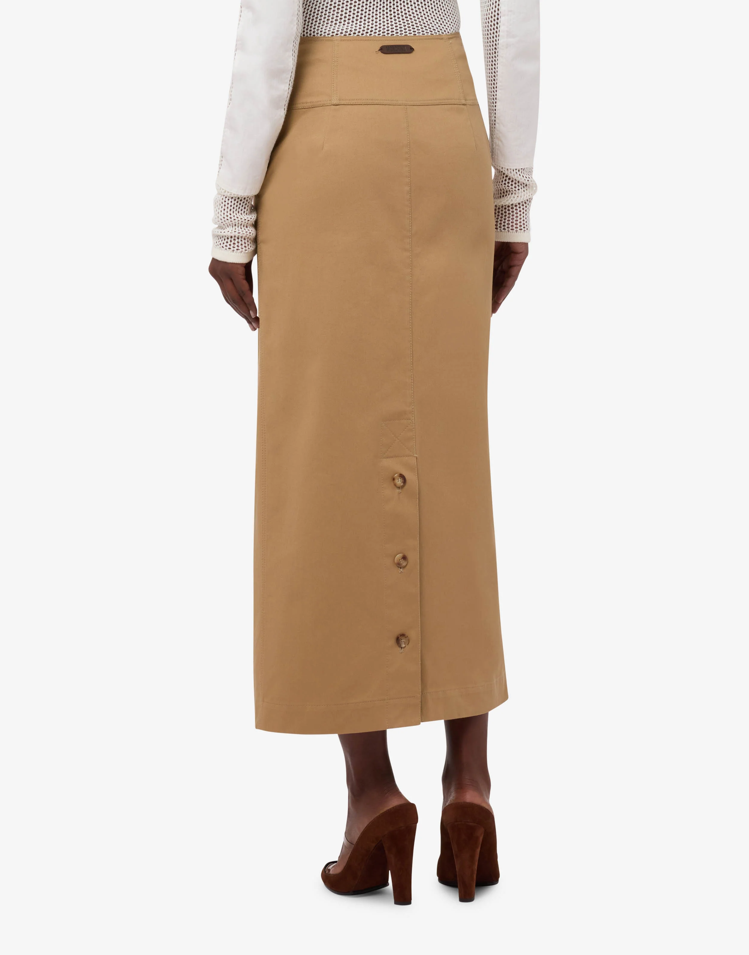 Cotton gabardine skirt - Image 3