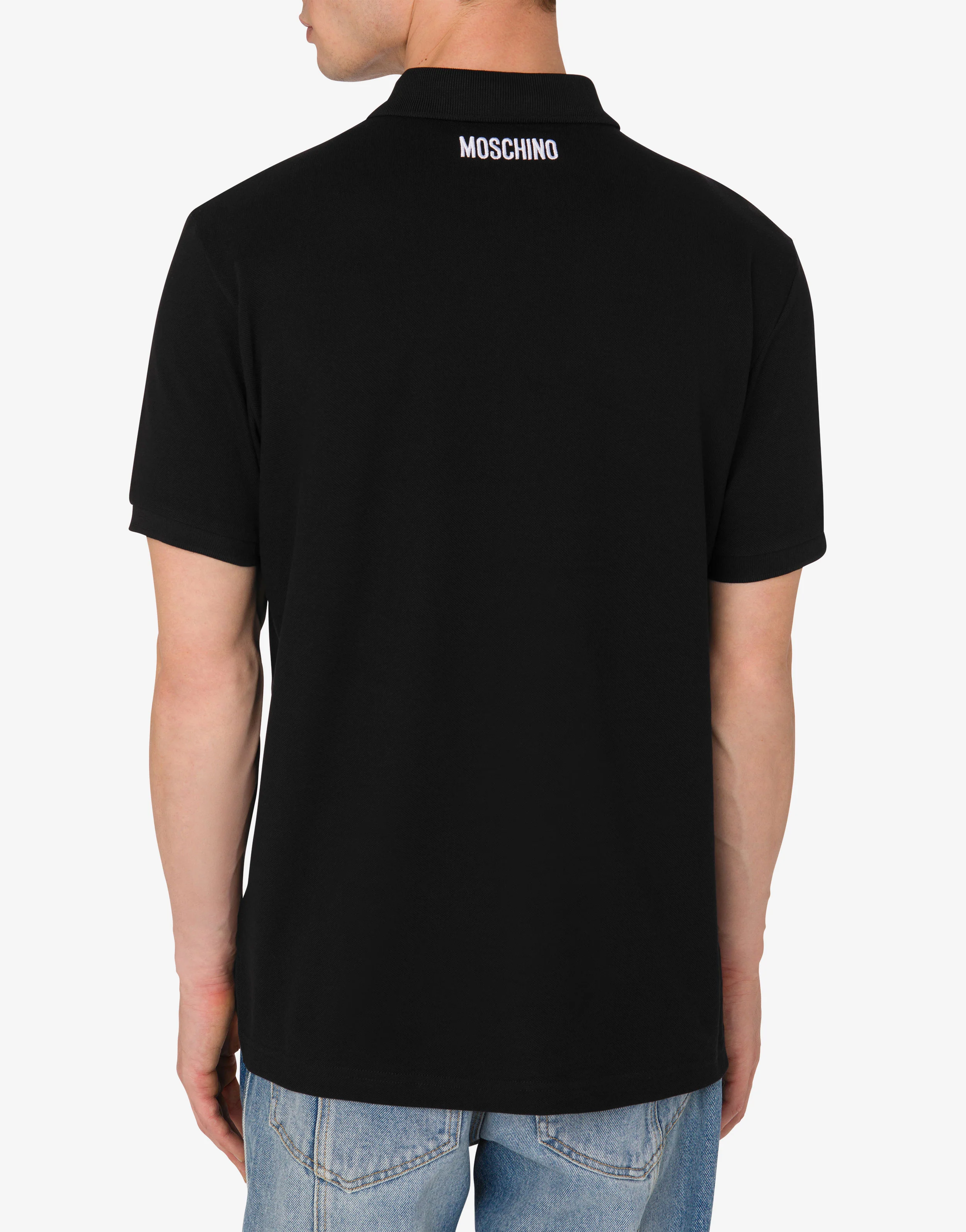 Cotton Piquet Polo Goose Embroidery - Image 3