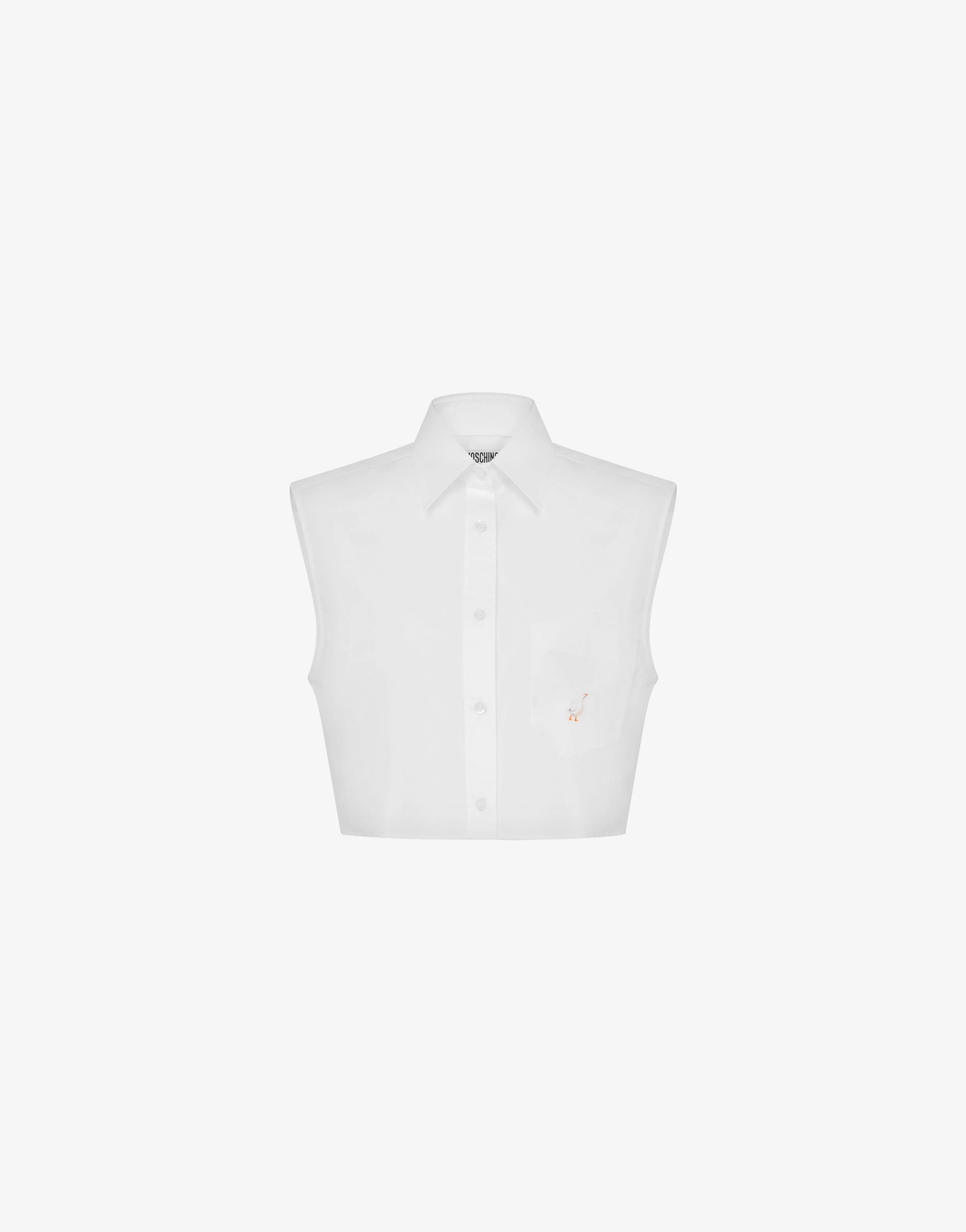 Cotton poplin crop shirt Goose - Image 5