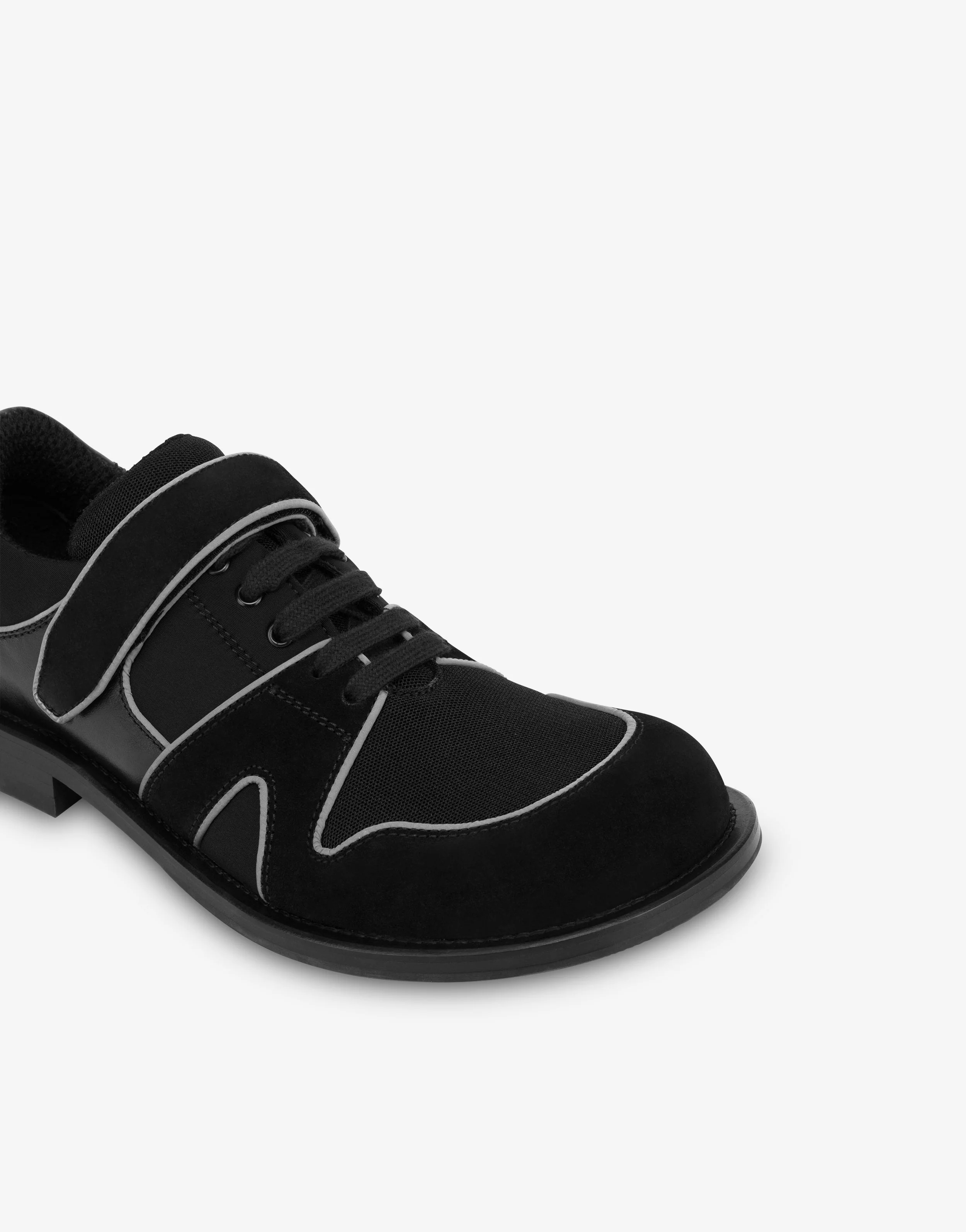 Derby shoes in calfskin, suede, and mesh - Image 4