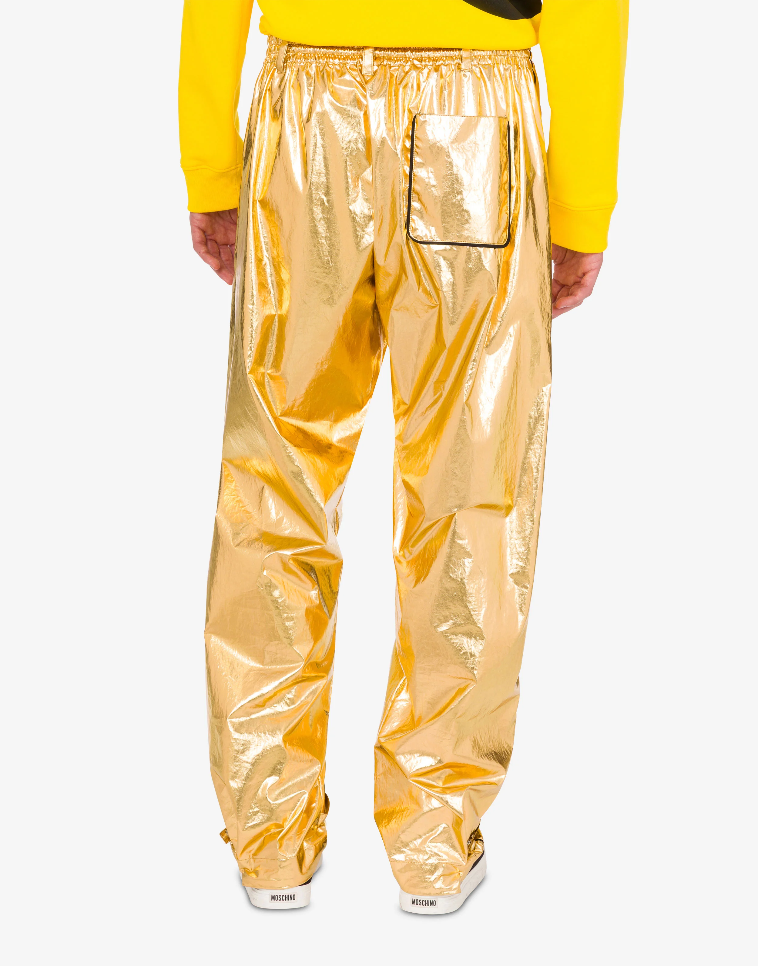 Laminated cotton muslin trousers - Image 3
