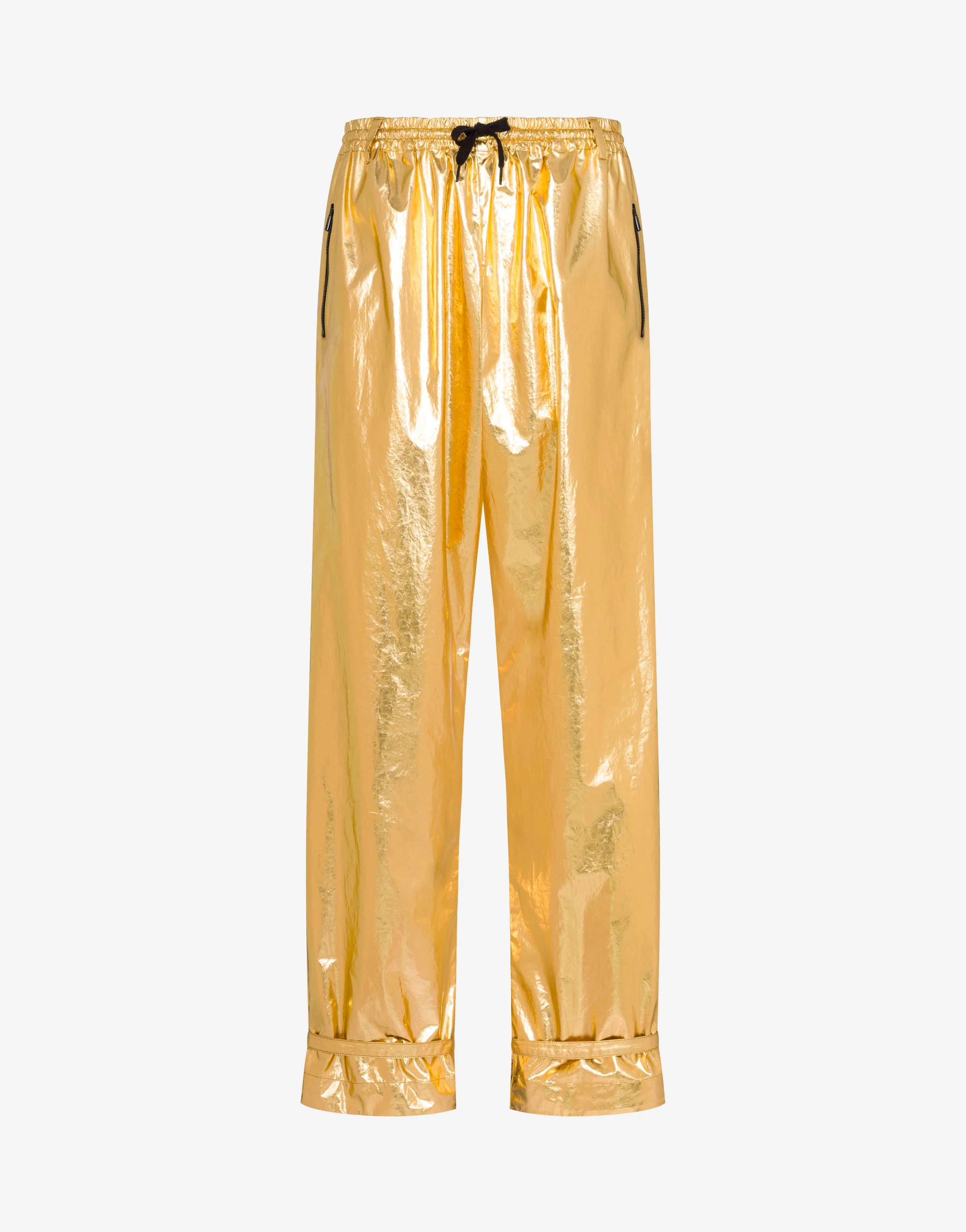 Laminated cotton muslin trousers - Image 5