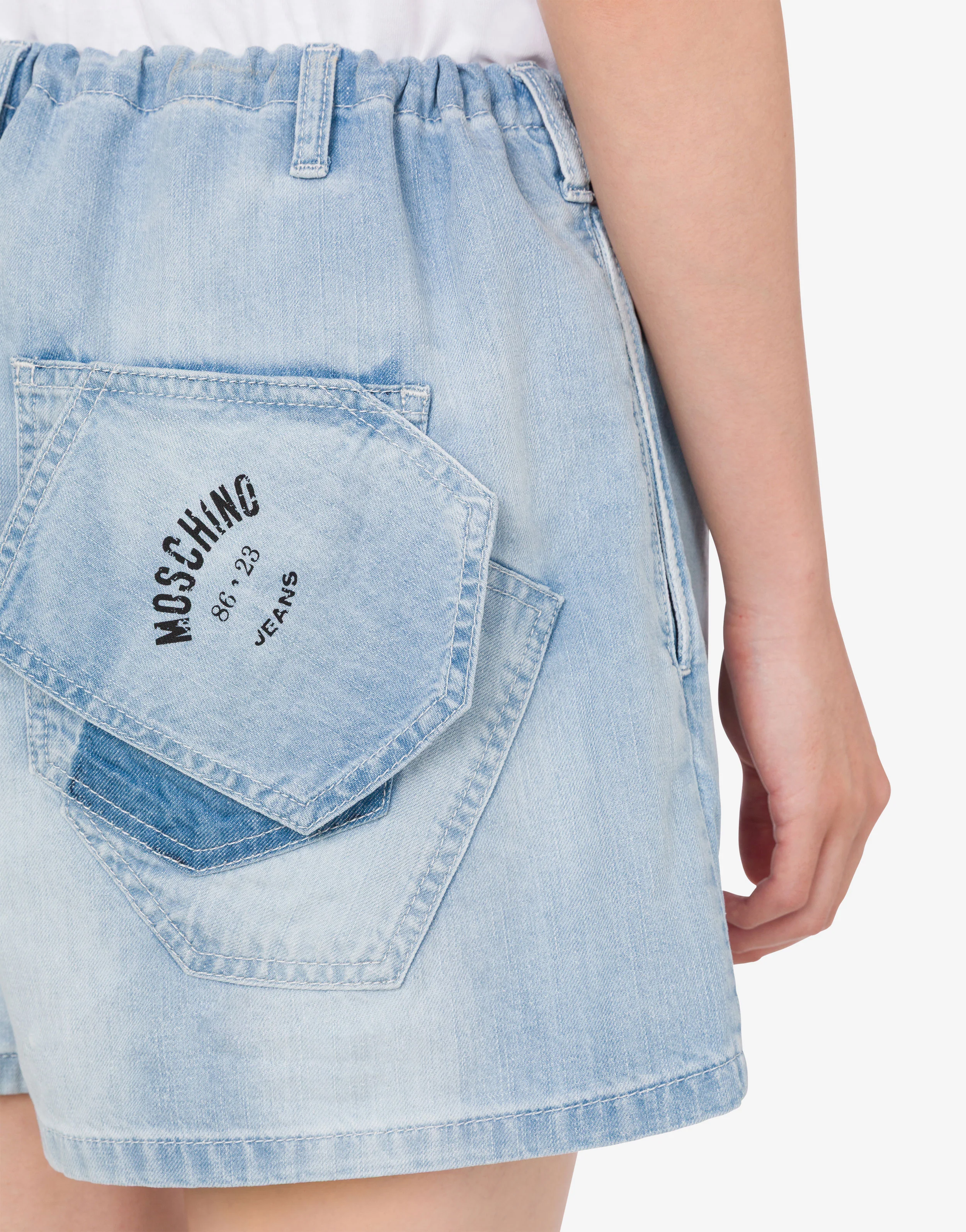 Lightweight cotton denim shorts - Image 4