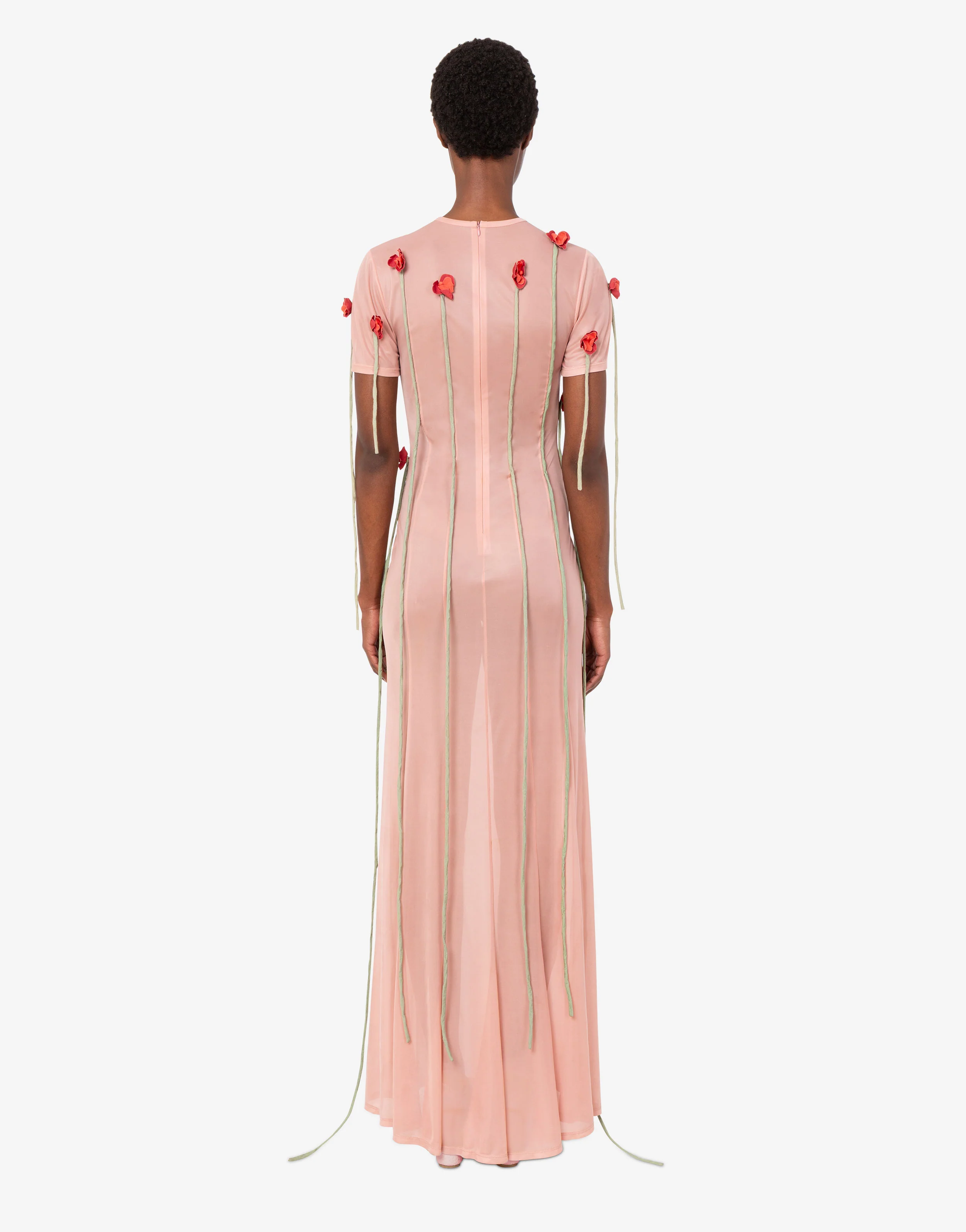 Lightweight jersey dress with flowers - Image 2
