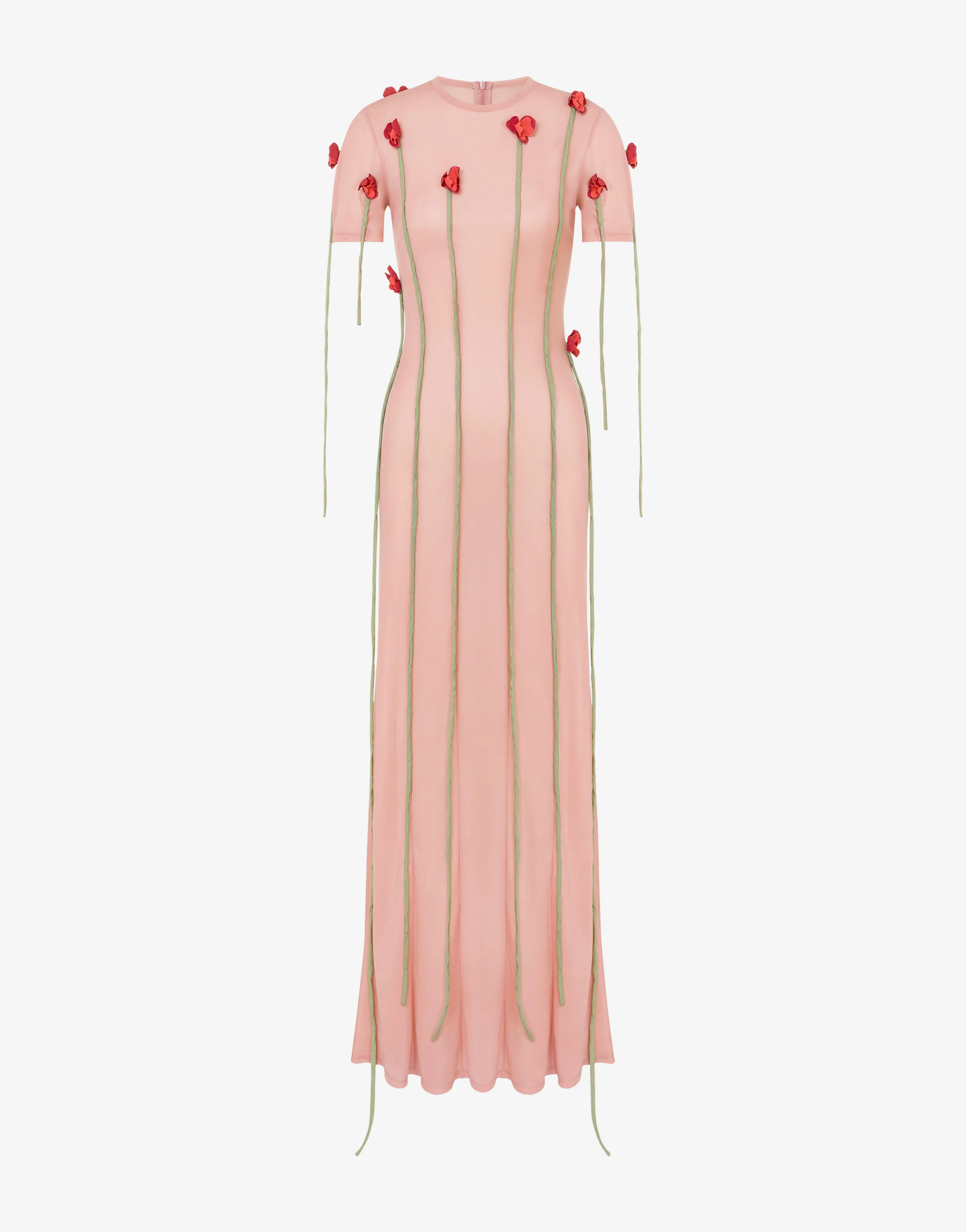 Lightweight jersey dress with flowers - Image 4