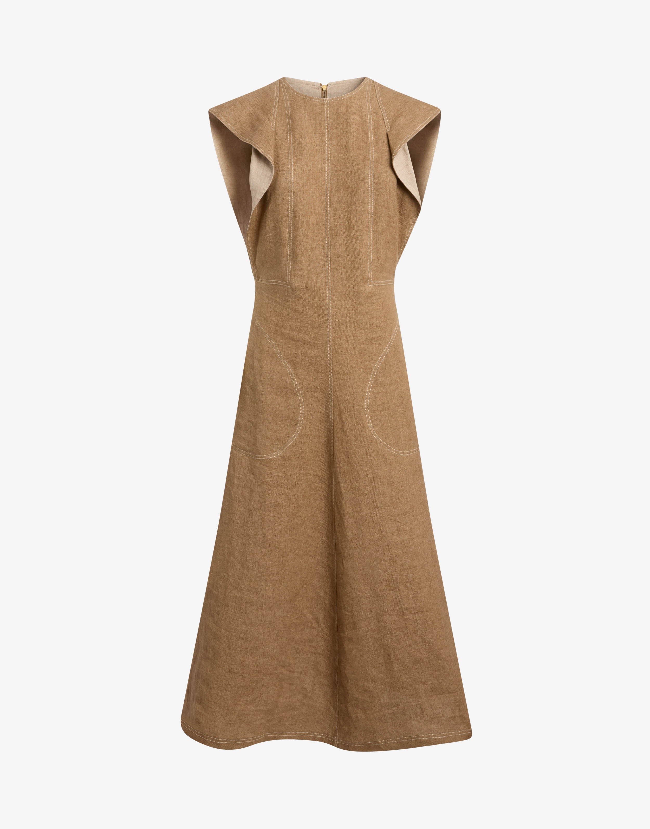 Linen and straw dress - Image 4