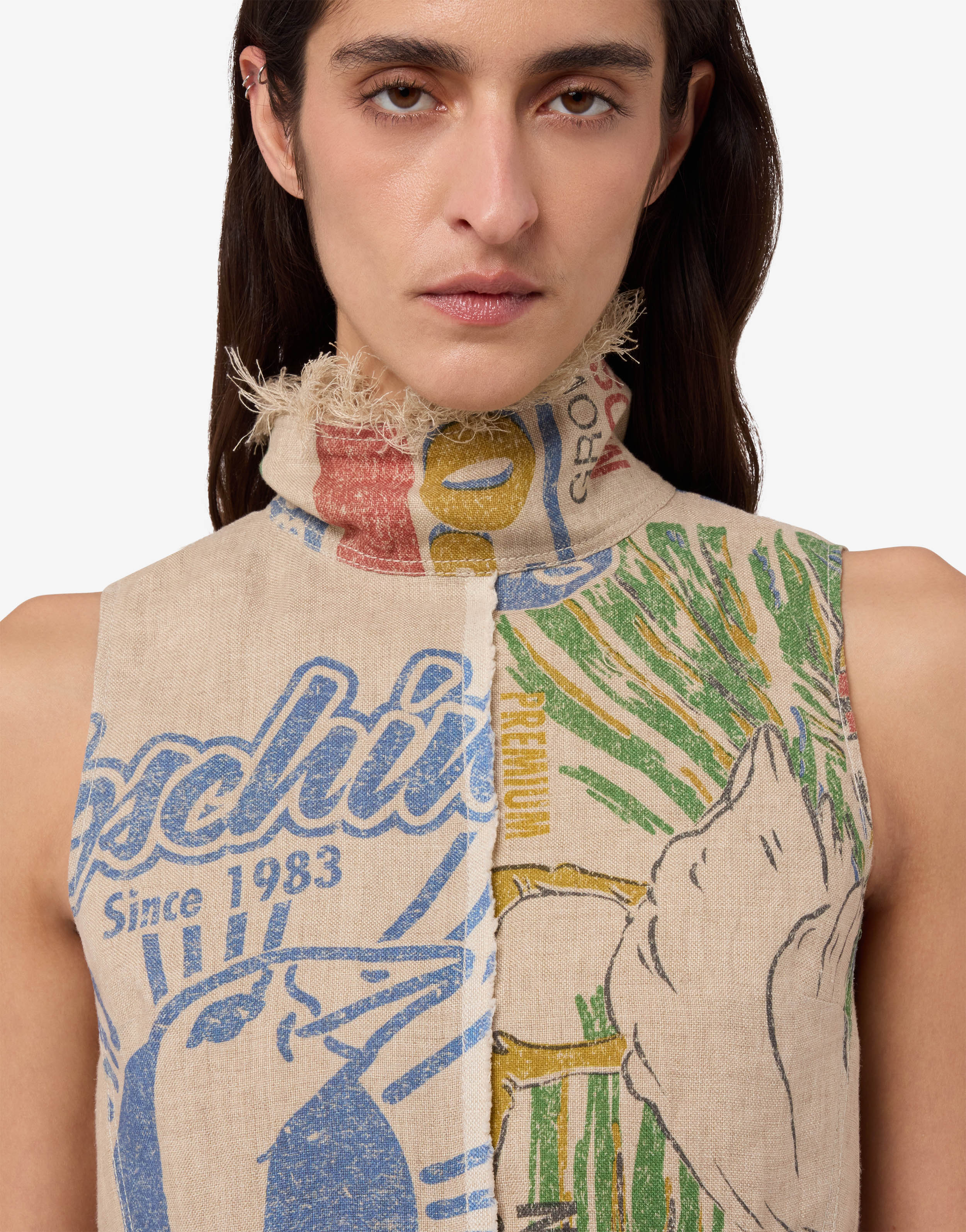 Linen and straw top - Image 3