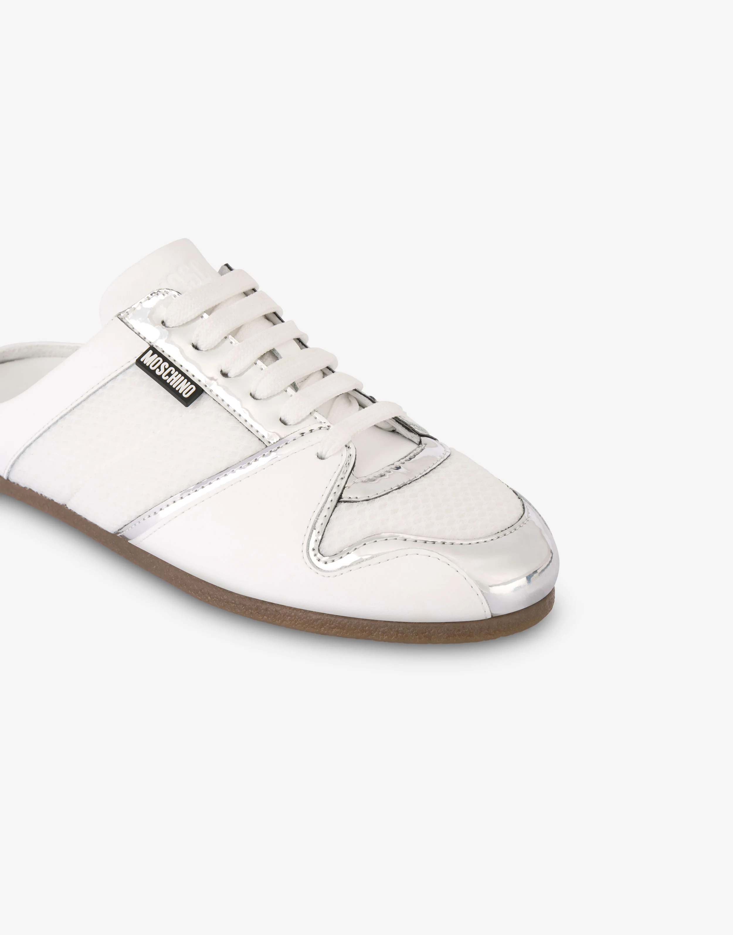 Mesh and calf leather sabot - Image 4