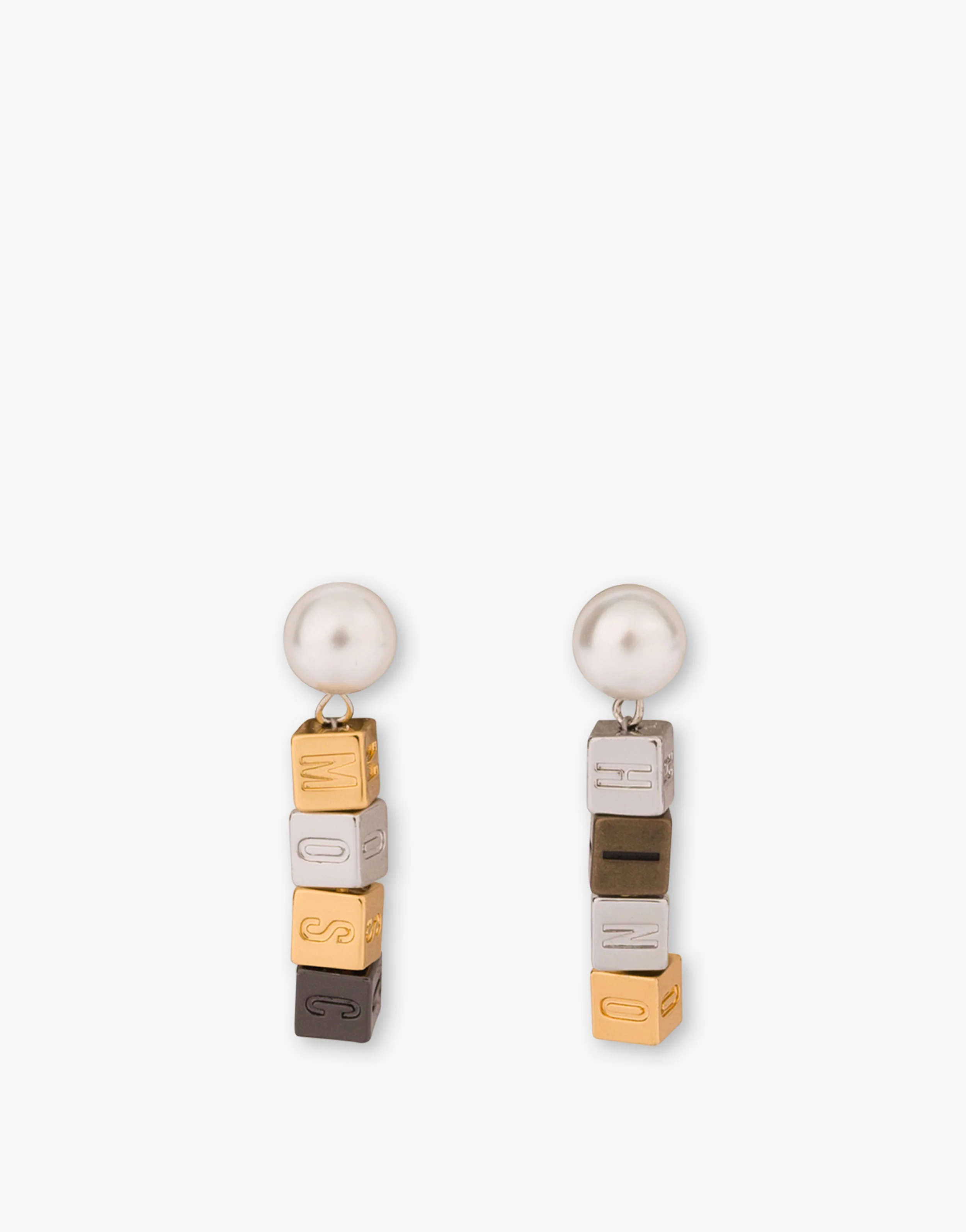 Metal drop earrings - Image 2