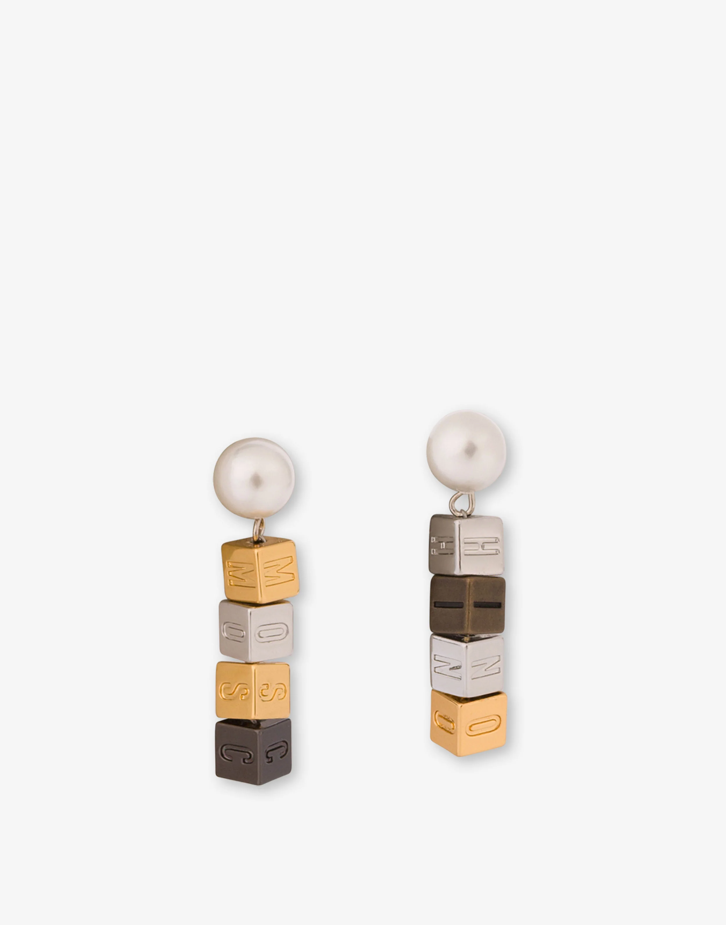 Metal drop earrings - Image 3