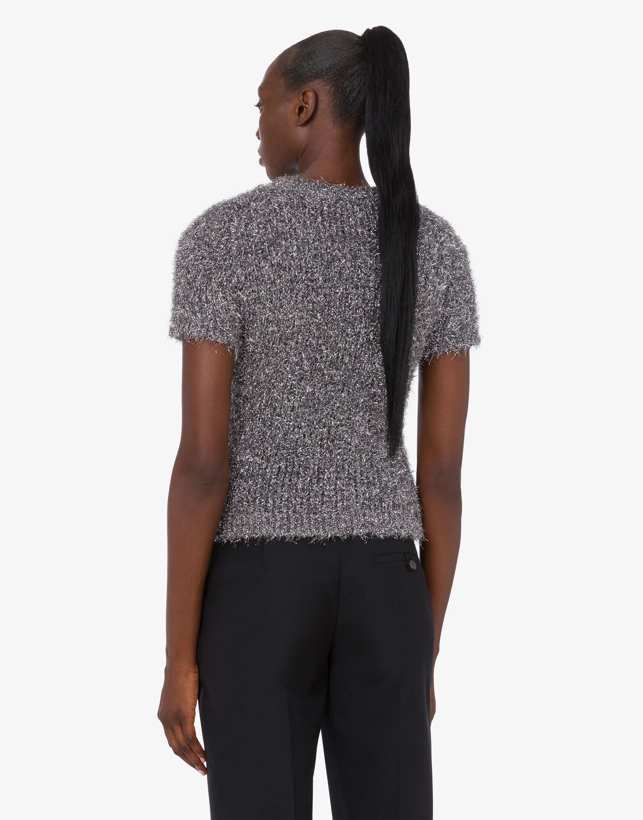 Metallic effect fabric sweater - Image 3