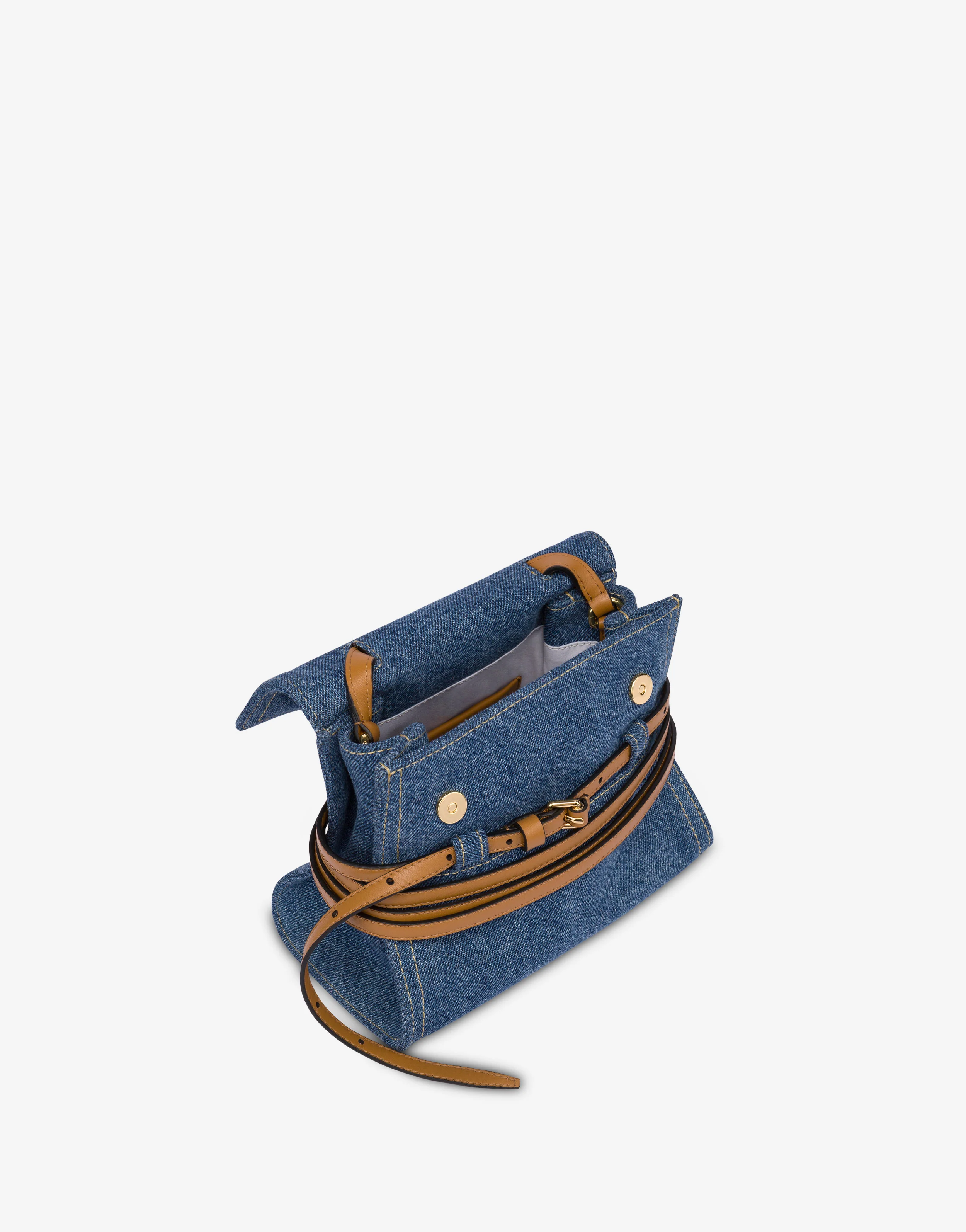 Moschino Tie Me bag in denim - Image 3