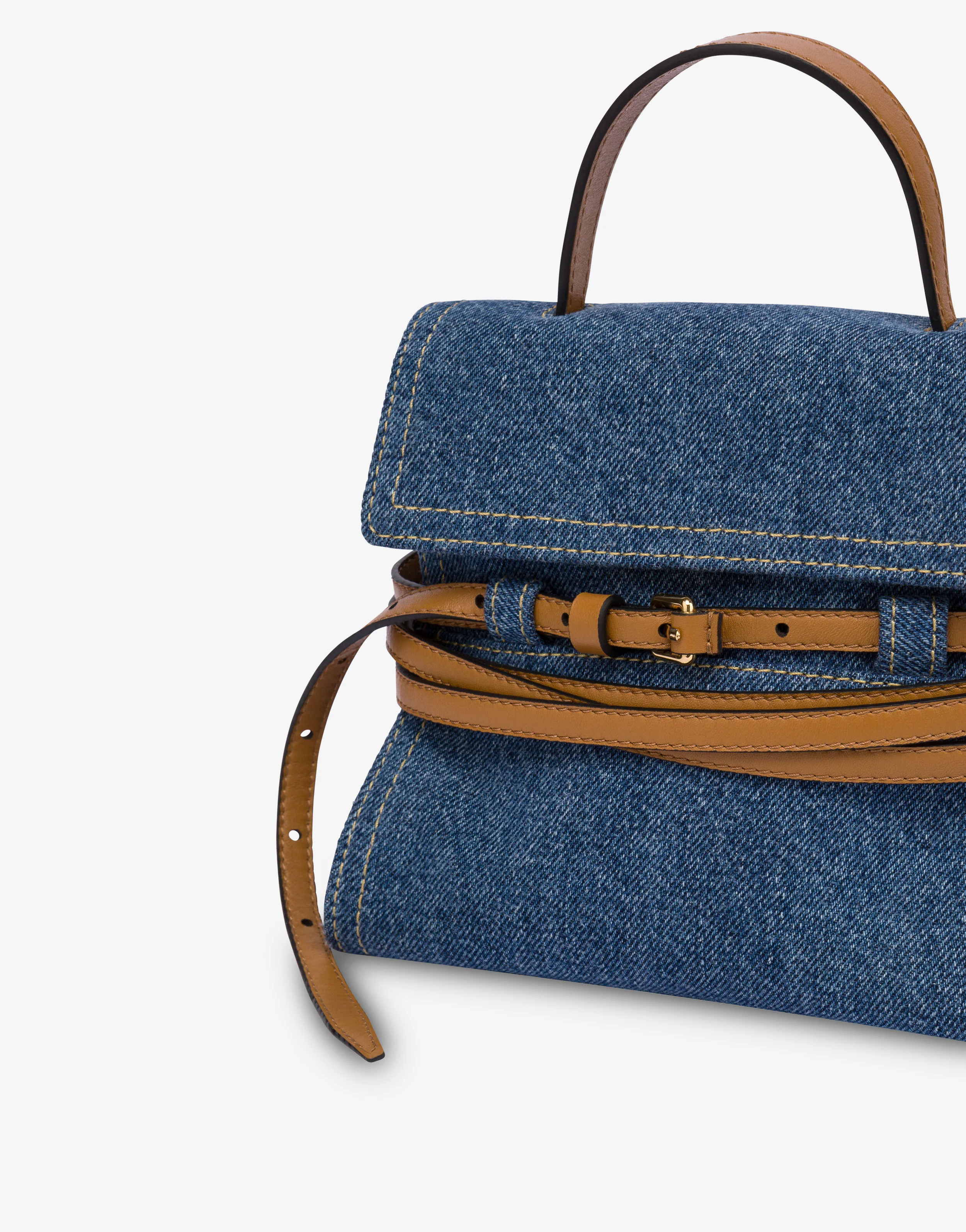 Moschino Tie Me bag in denim - Image 4