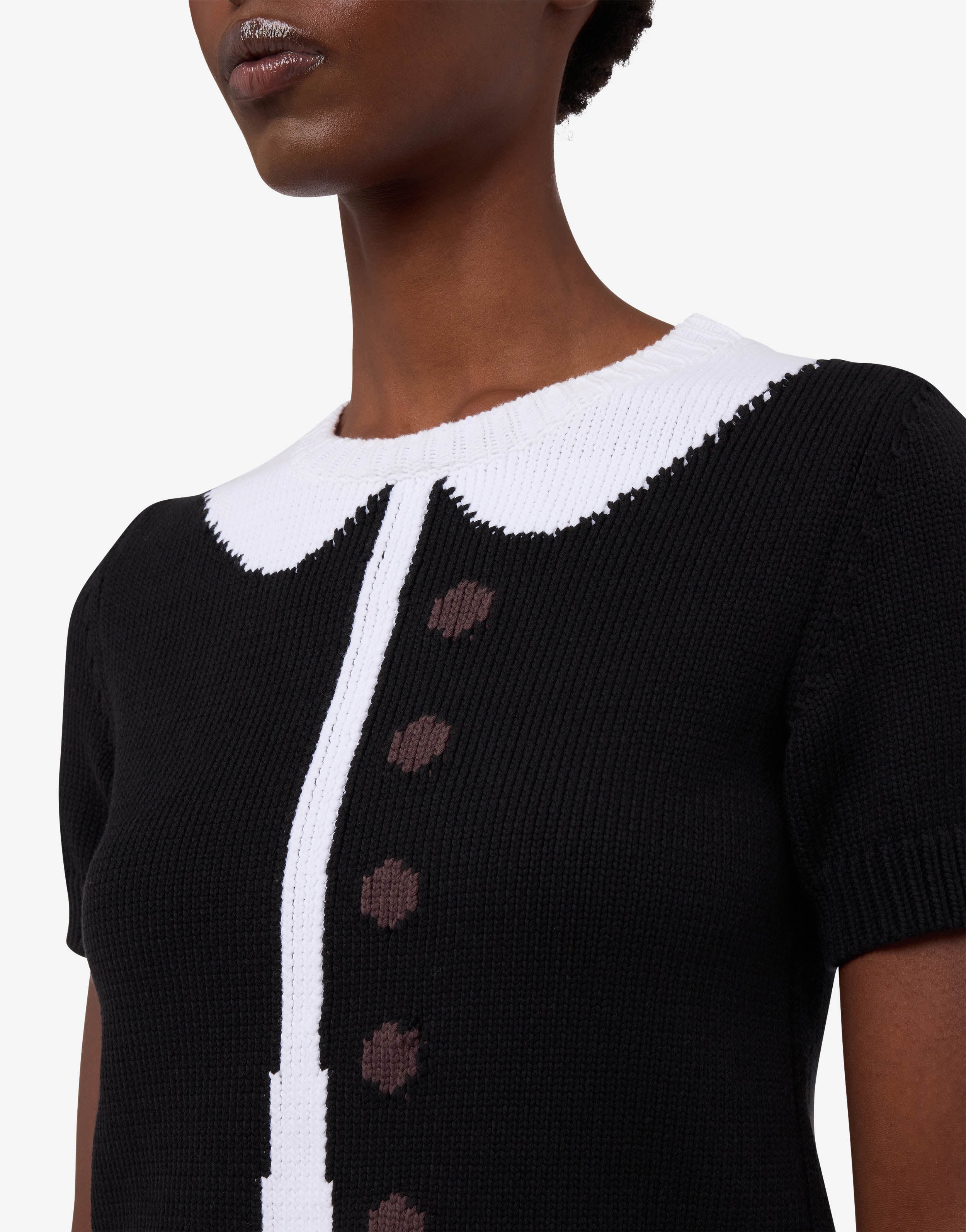 Organic cotton blend intarsia knit - Image 3