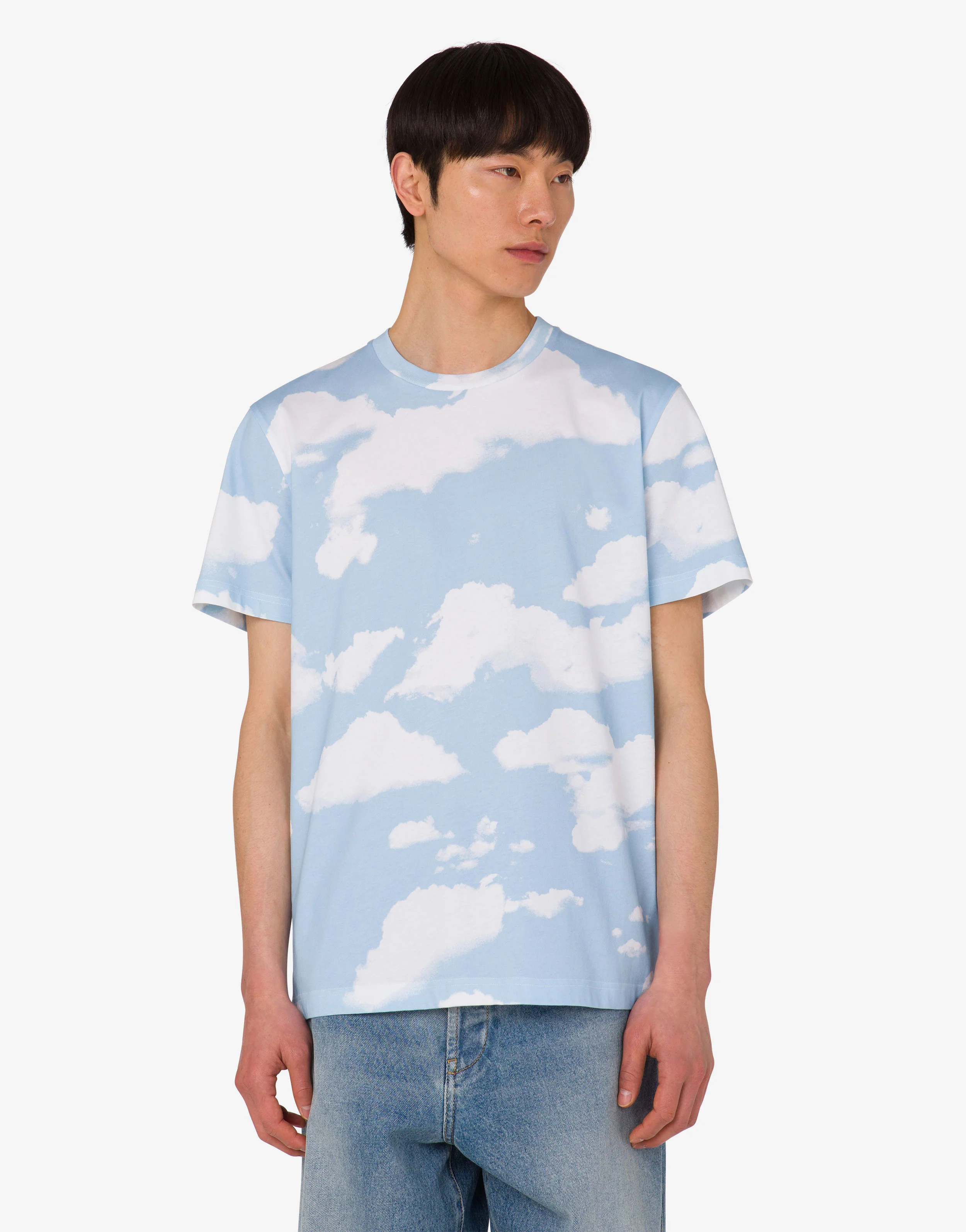Organic cotton jersey T-shirt Archive Clouds - Image 3