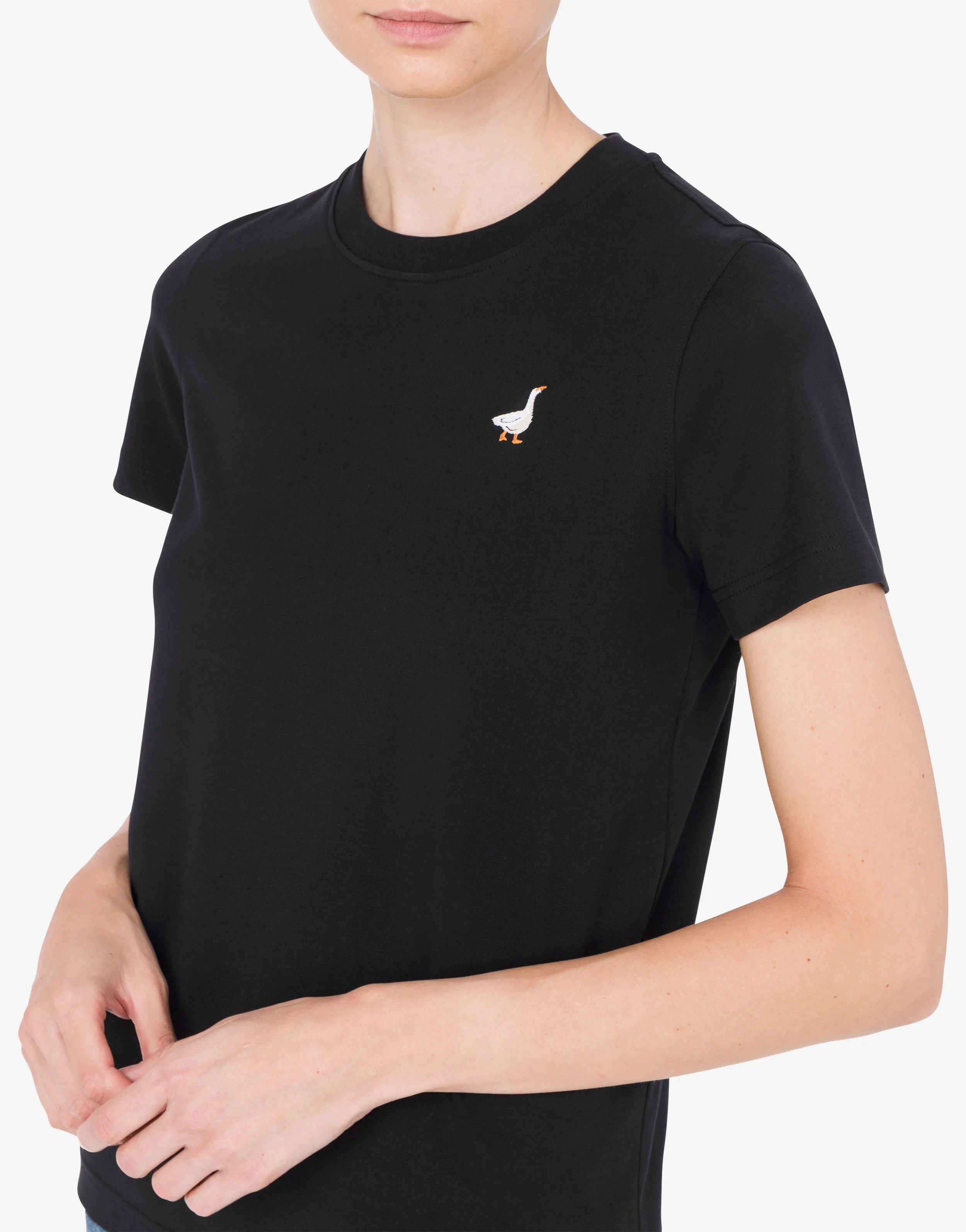 Organic Jersey T-shirt Goose Embroidery - Image 4
