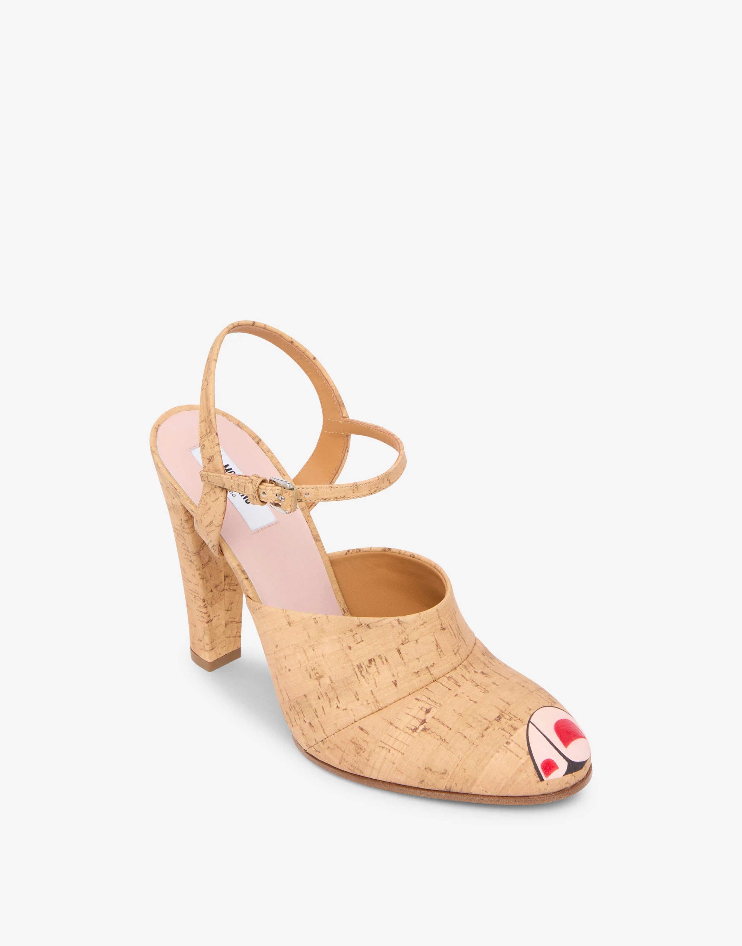 Printed calfskin slingback pumps - Image 4