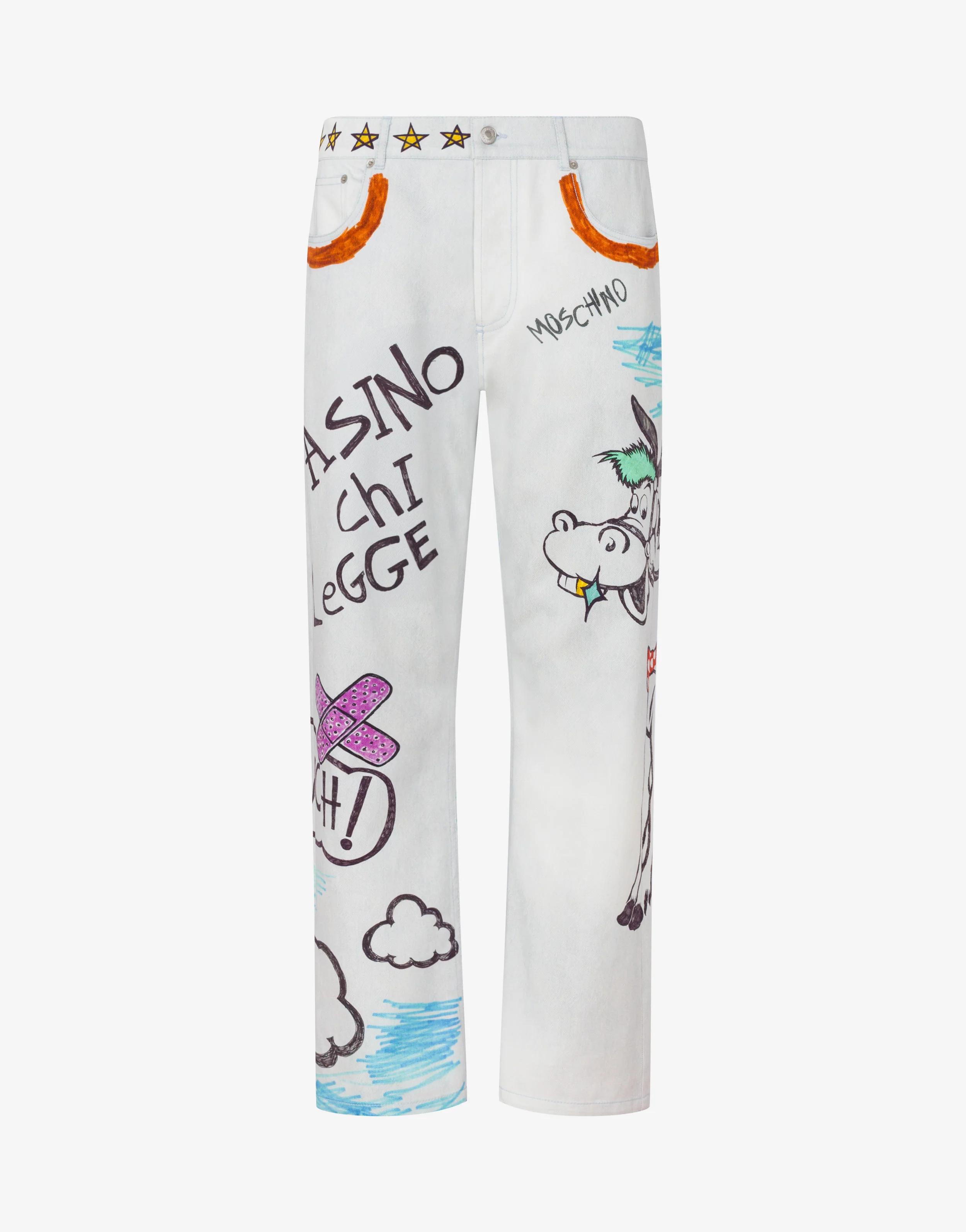 Printed cotton bull trousers - Image 5