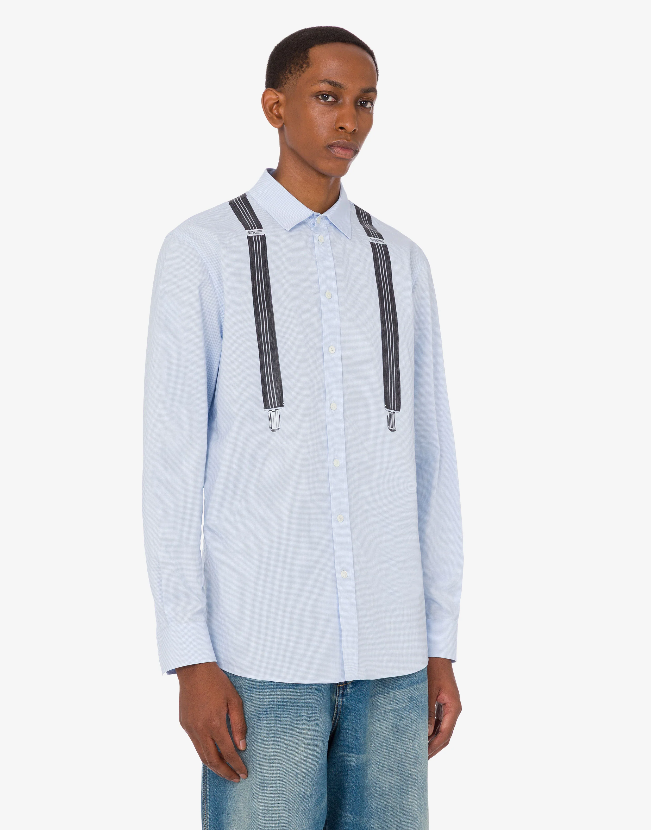 Printed cotton gingham shirt - Image 3