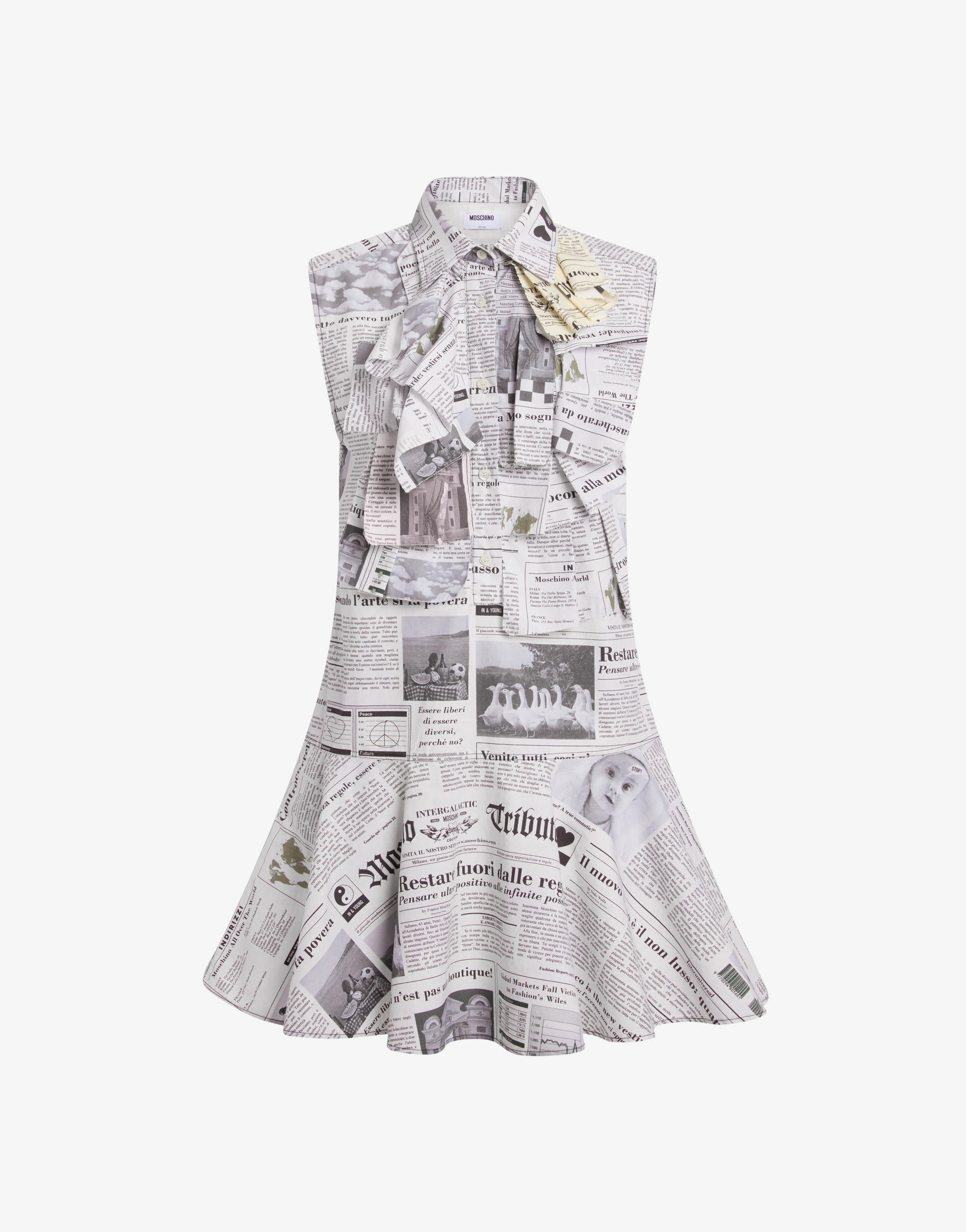 Printed cotton poplin dress - Image 4