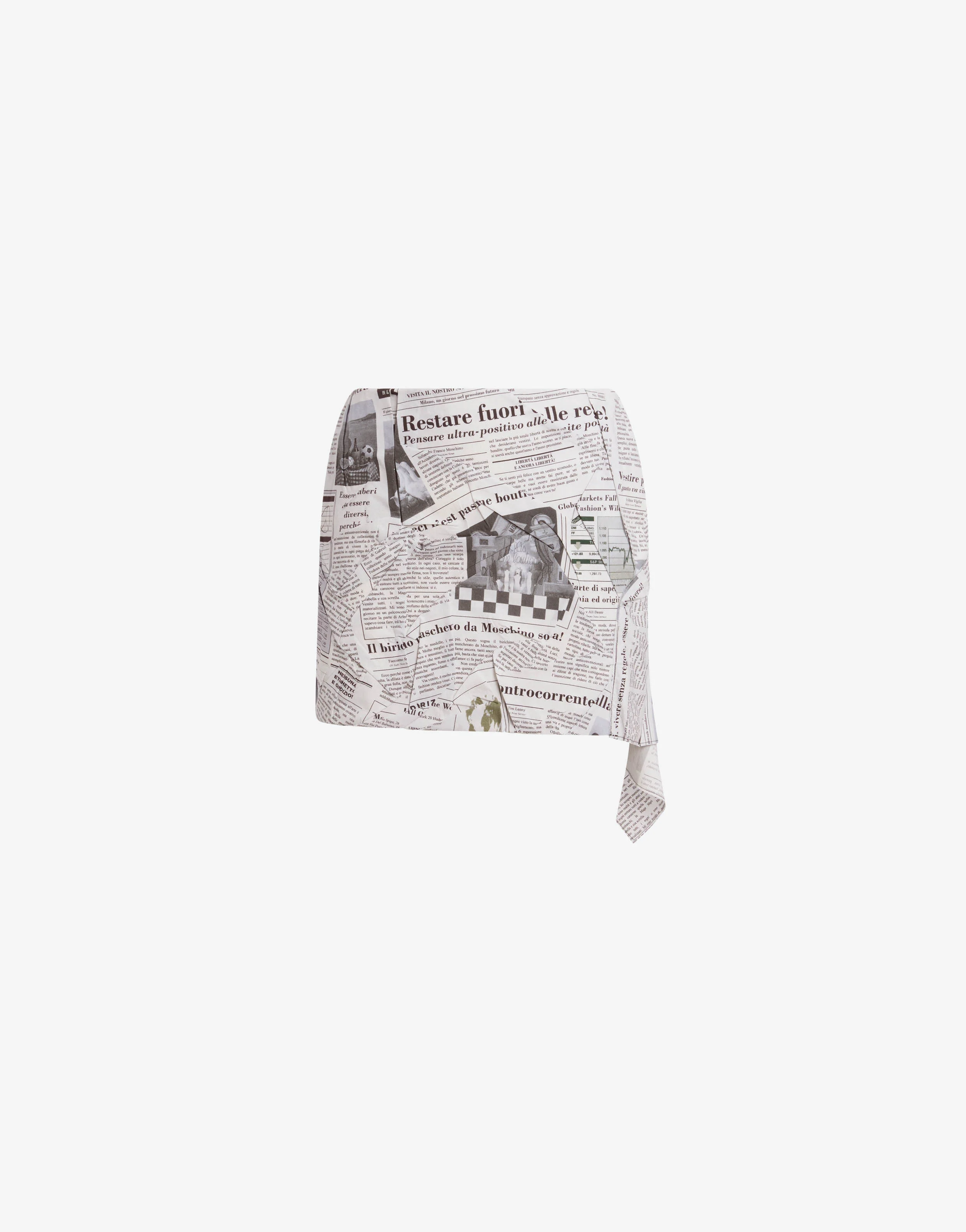 Printed cotton poplin miniskirt - Image 5
