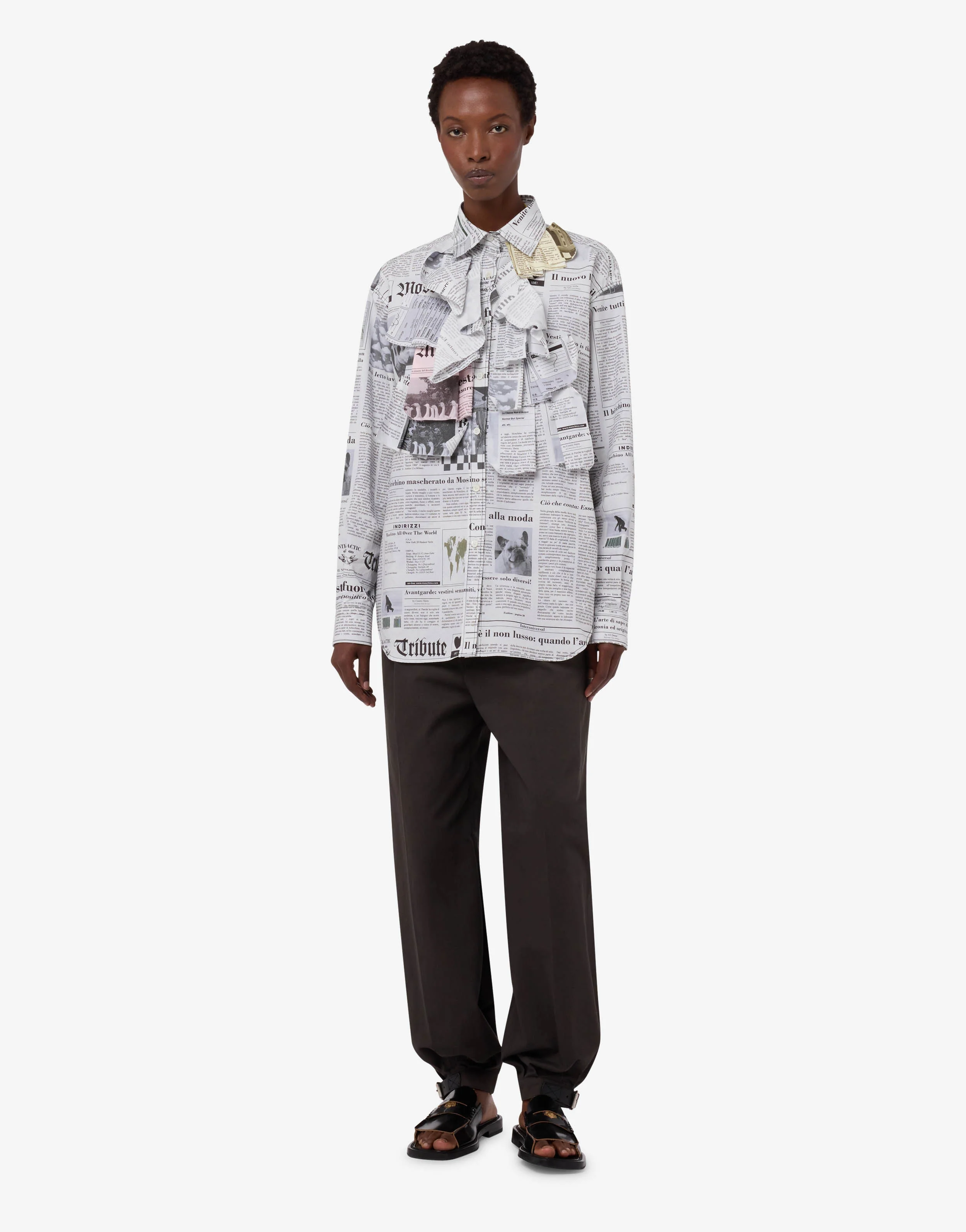 Printed cotton poplin shirt - Image 4