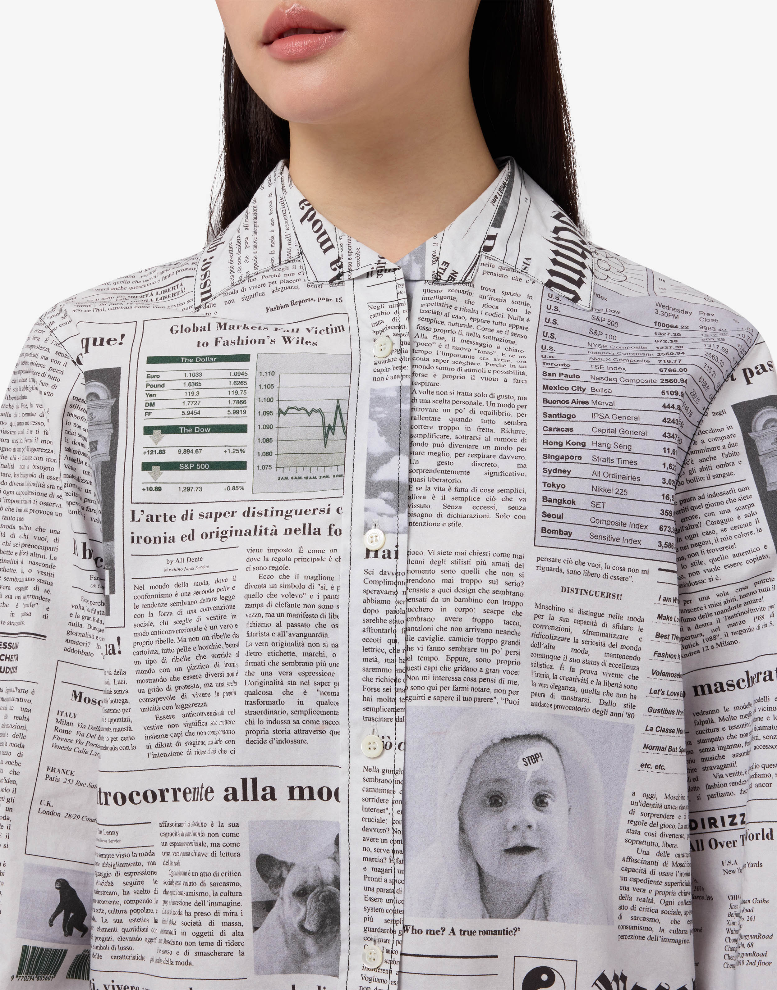 Printed cotton poplin shirt - Image 3