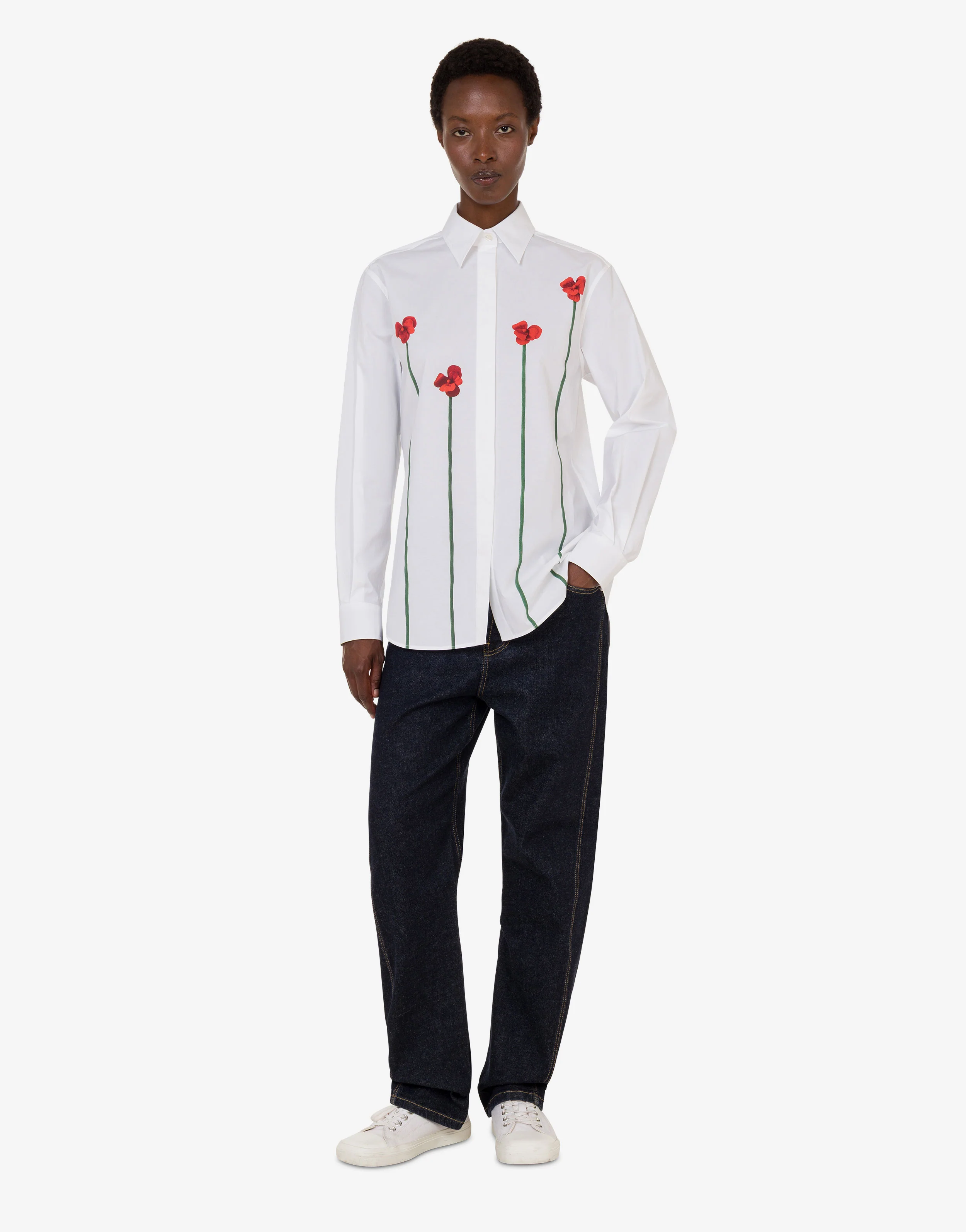 Printed cotton poplin shirt - Image 2