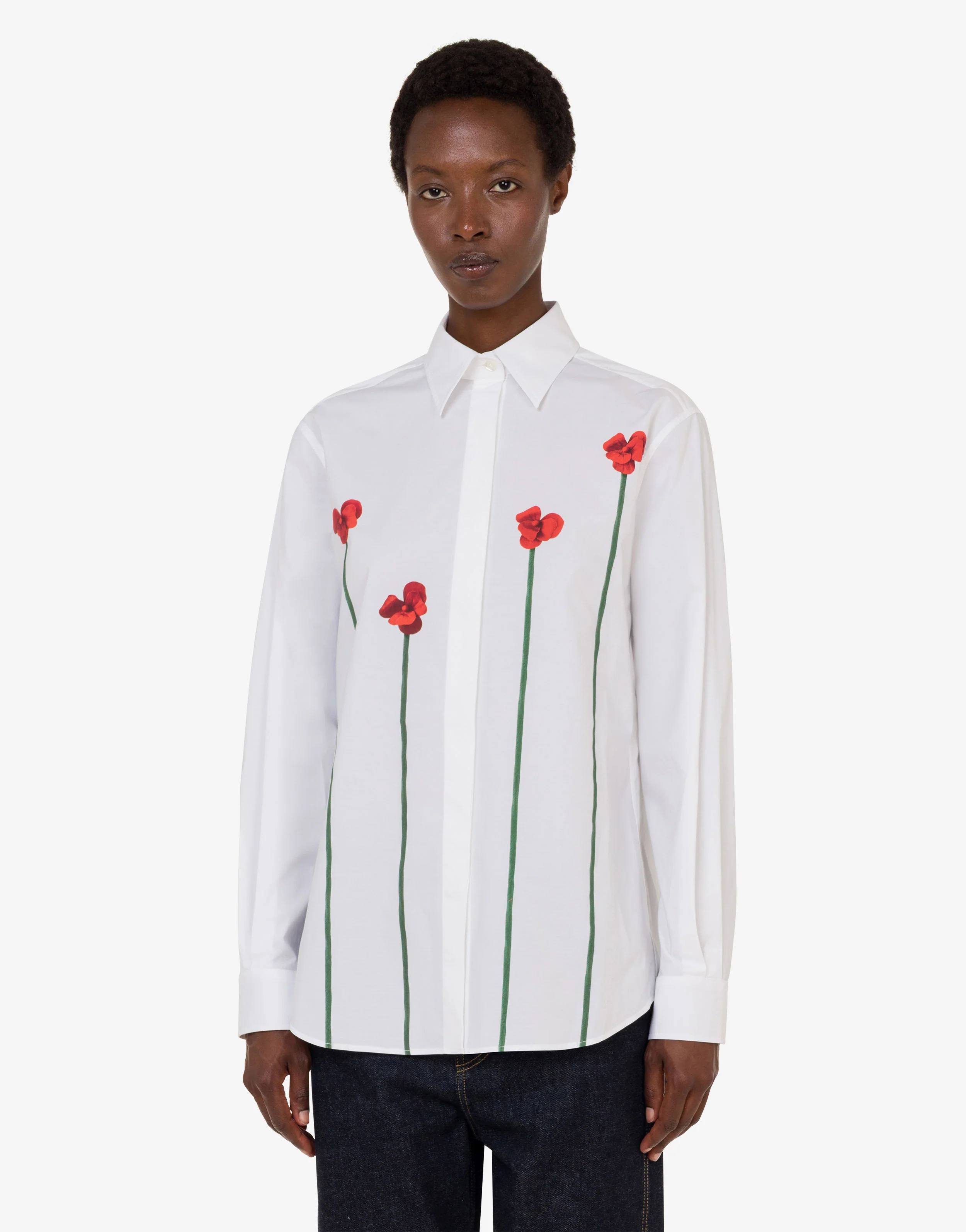 Printed cotton poplin shirt - Image 3