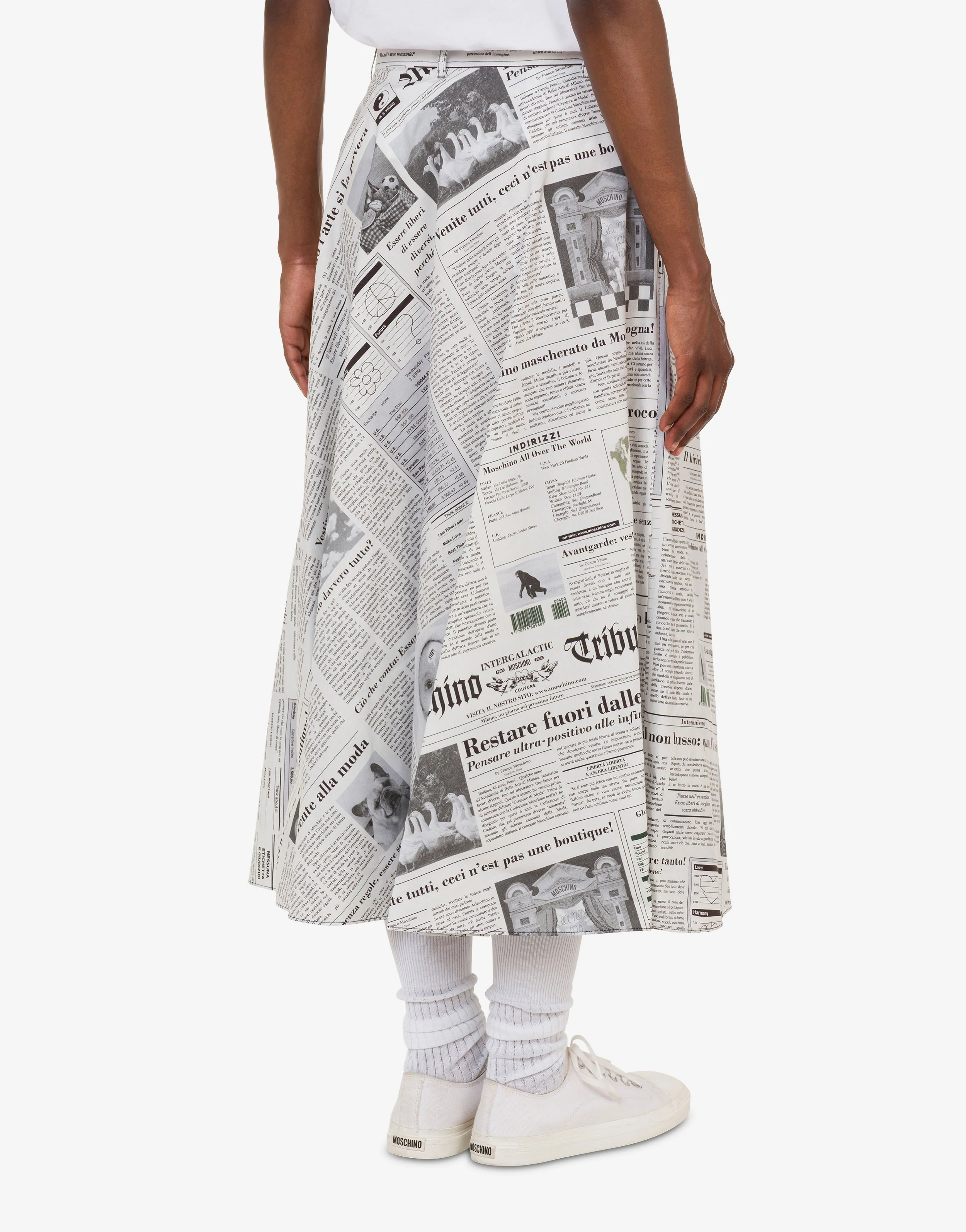 Printed cotton poplin skirt - Image 4