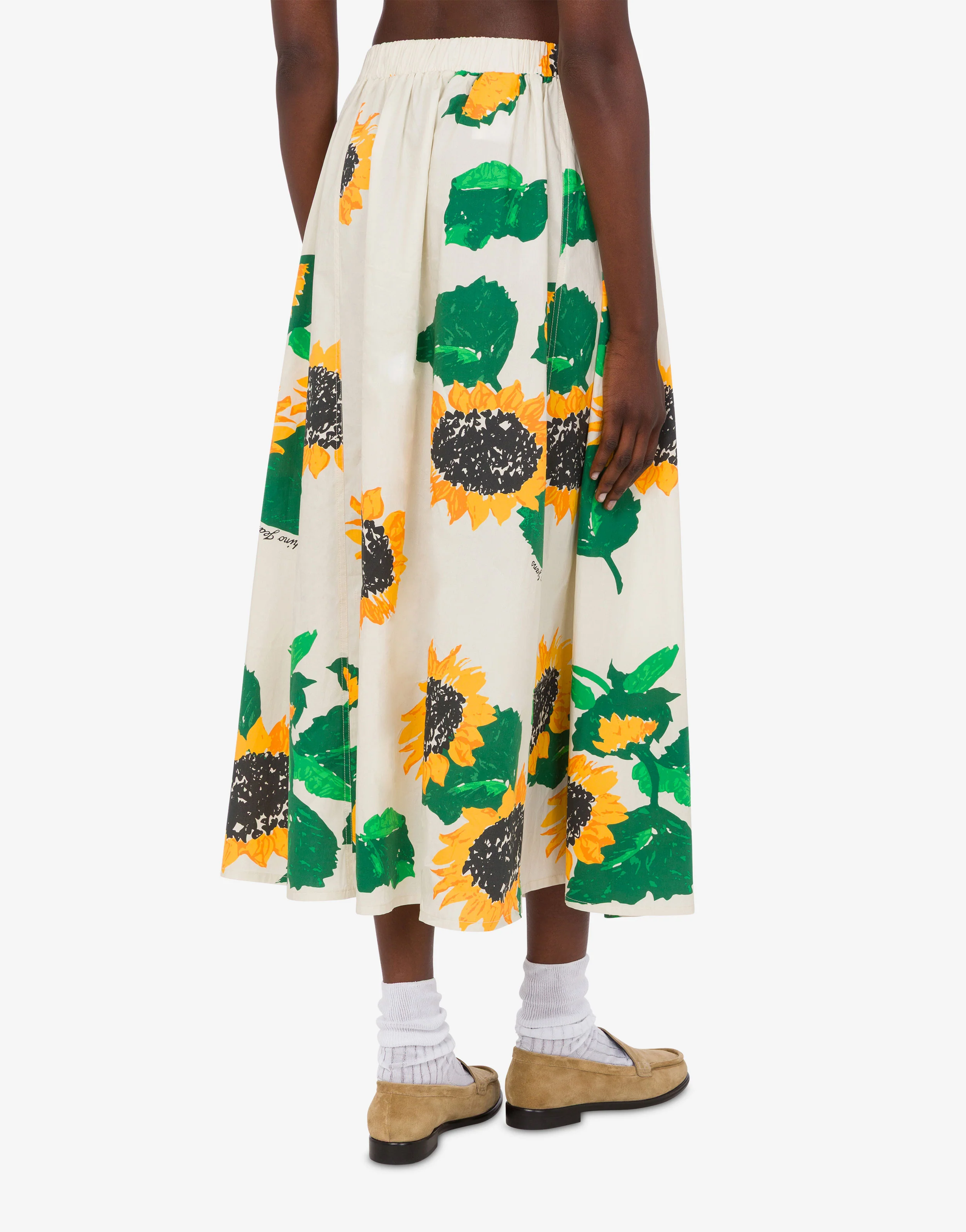 Printed cotton poplin skirt - Image 3