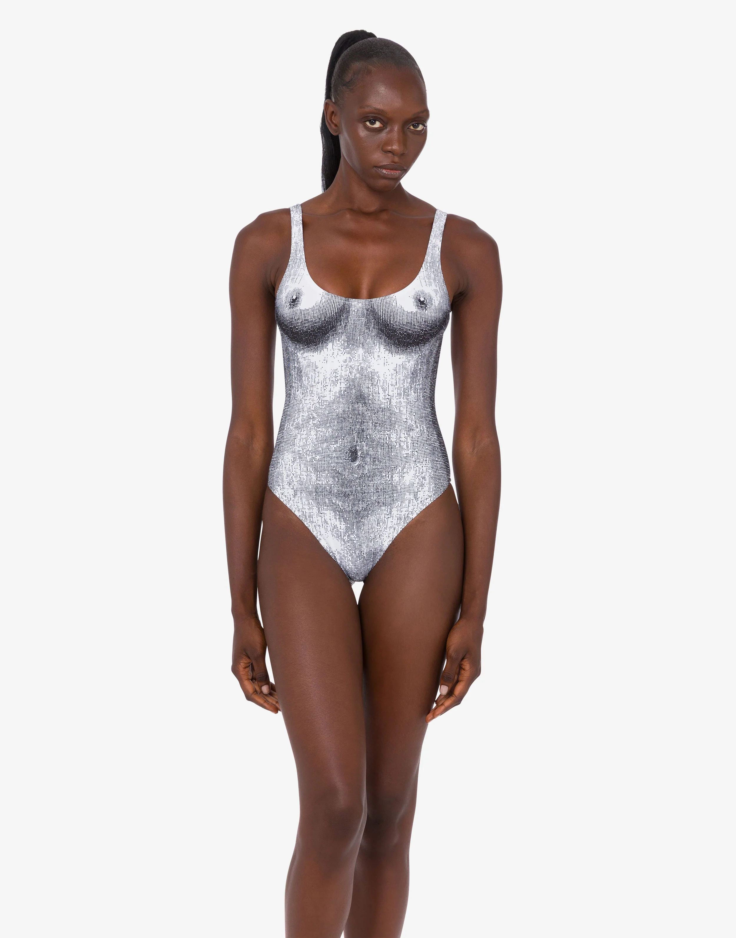Printed lycra one-piece swimsuit - Image 2