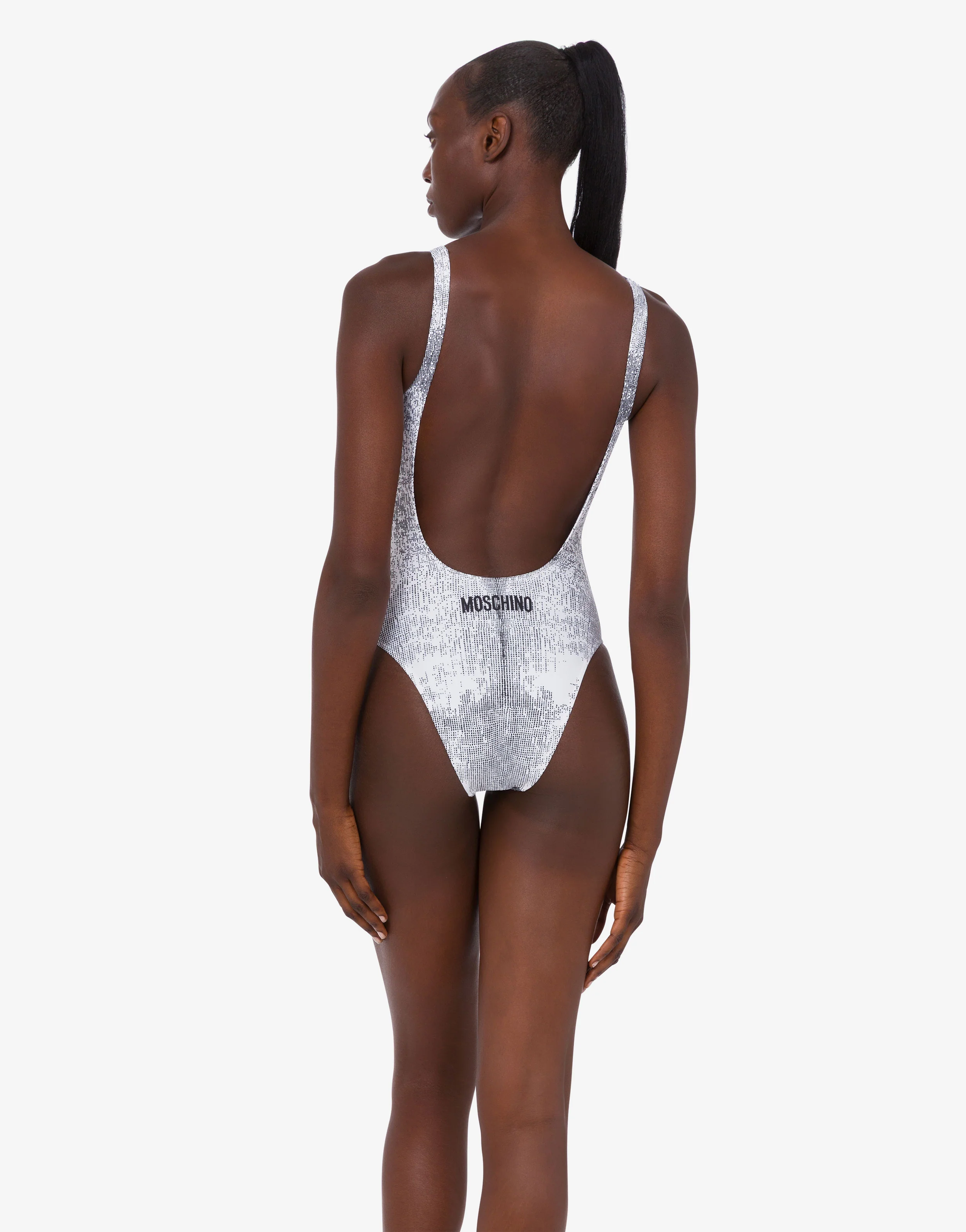 Printed lycra one-piece swimsuit - Image 3