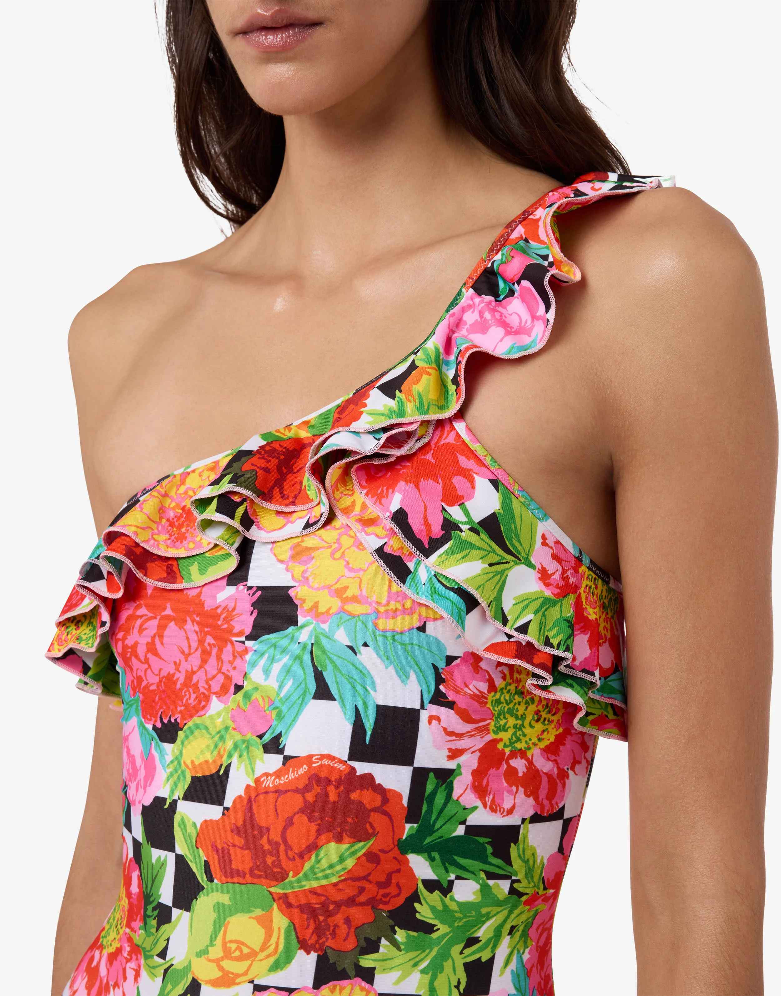 Printed Lycra one-piece swimsuit - Image 3