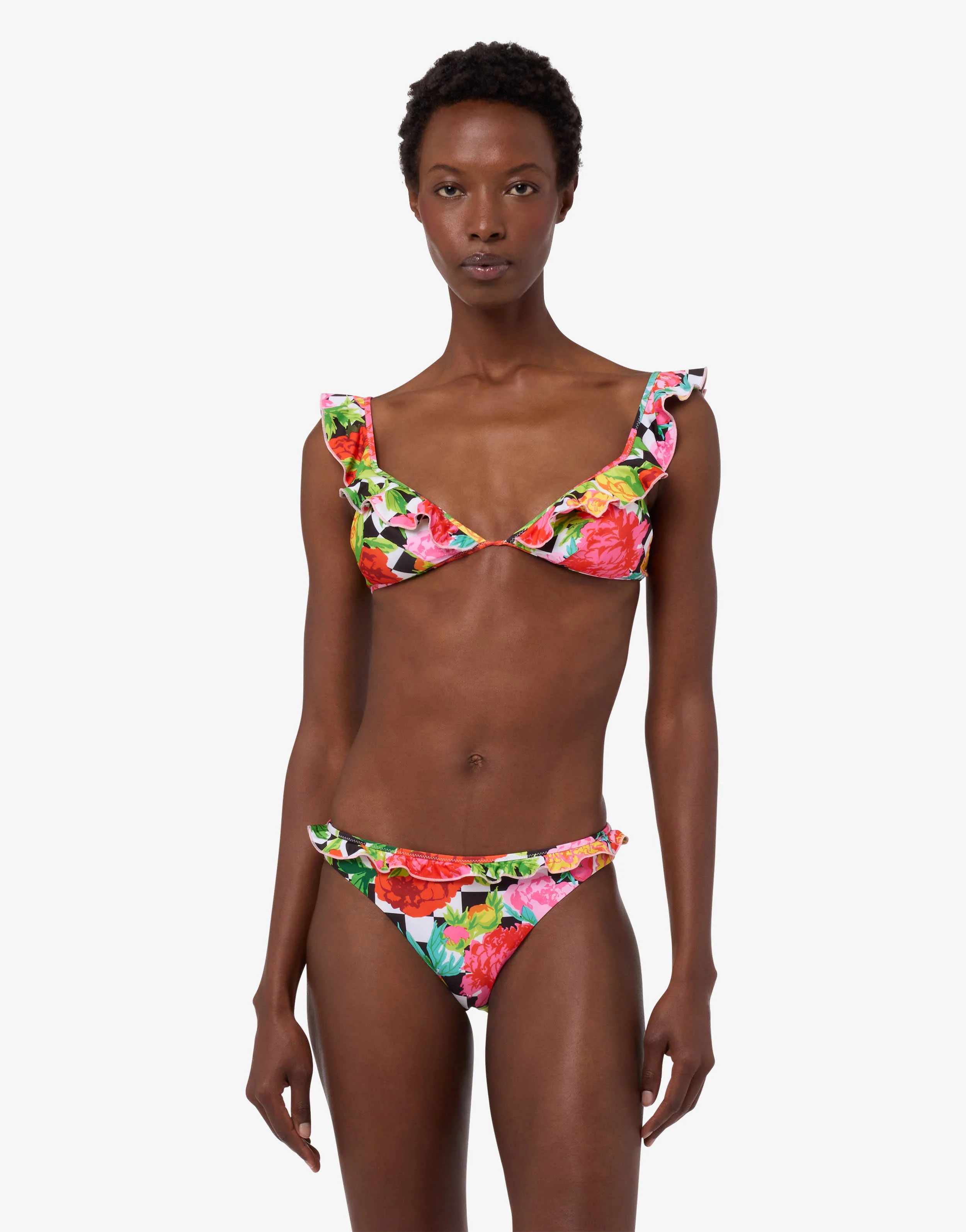 Printed Lycra swim briefs
