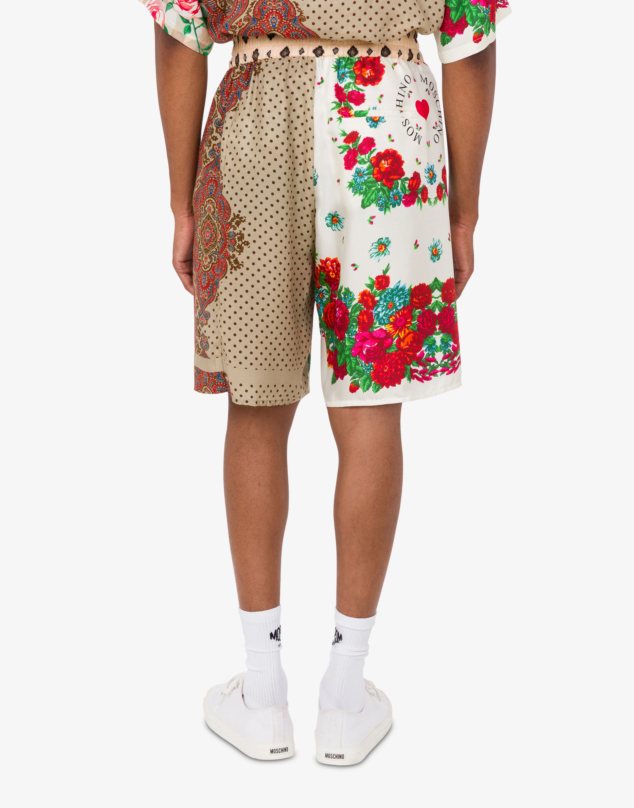 Printed silk Bermuda shorts - Image 4