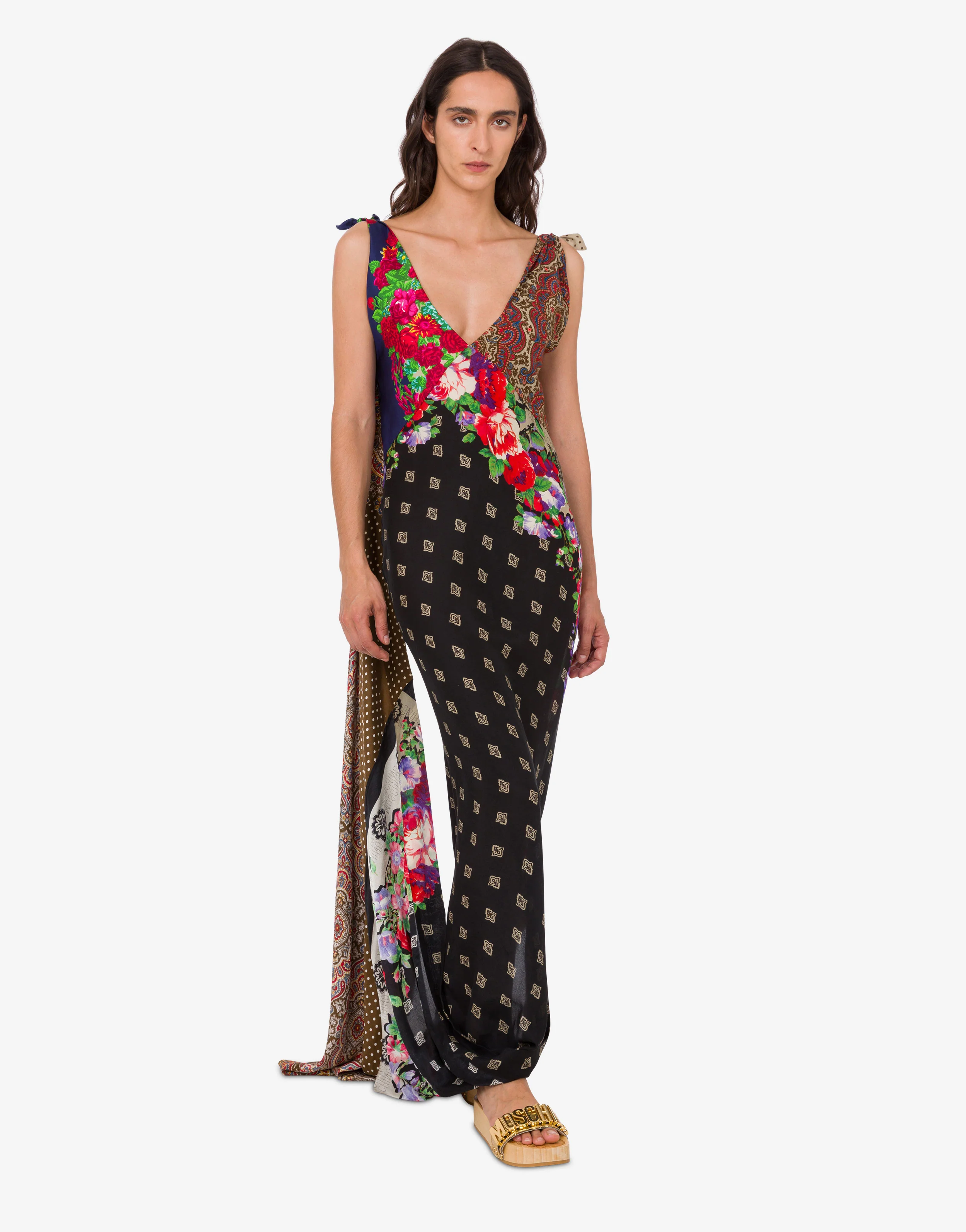 Printed silk dress