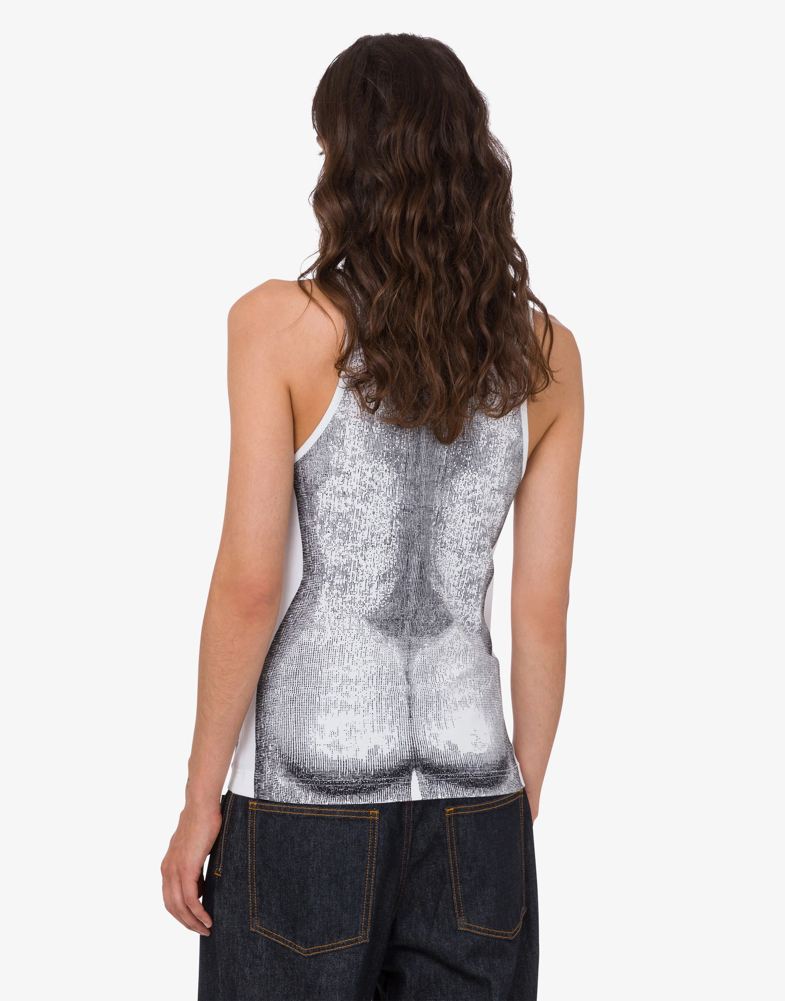 Printed stretch cotton jersey top - Image 4
