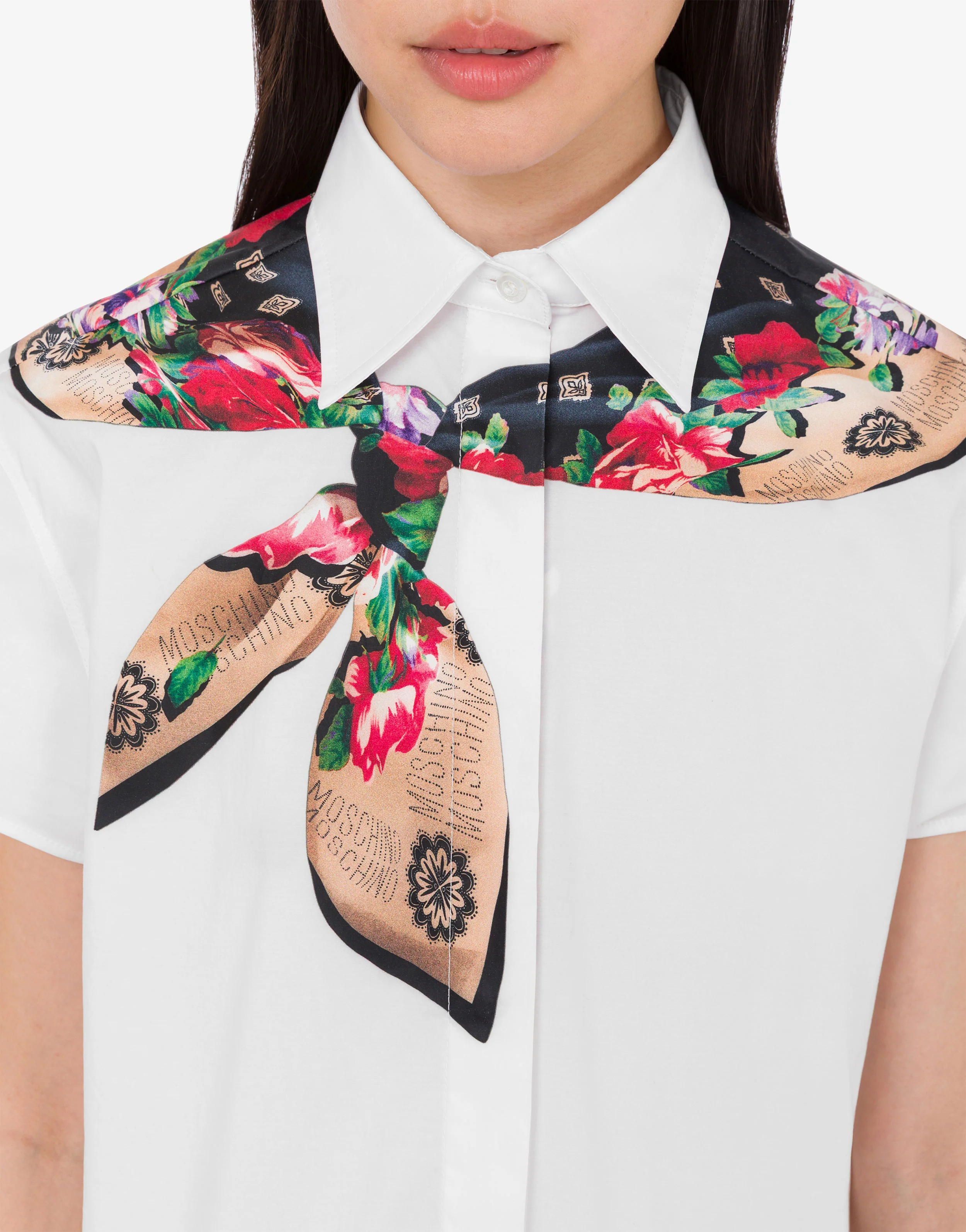 Printed stretch cotton poplin dress - Image 2