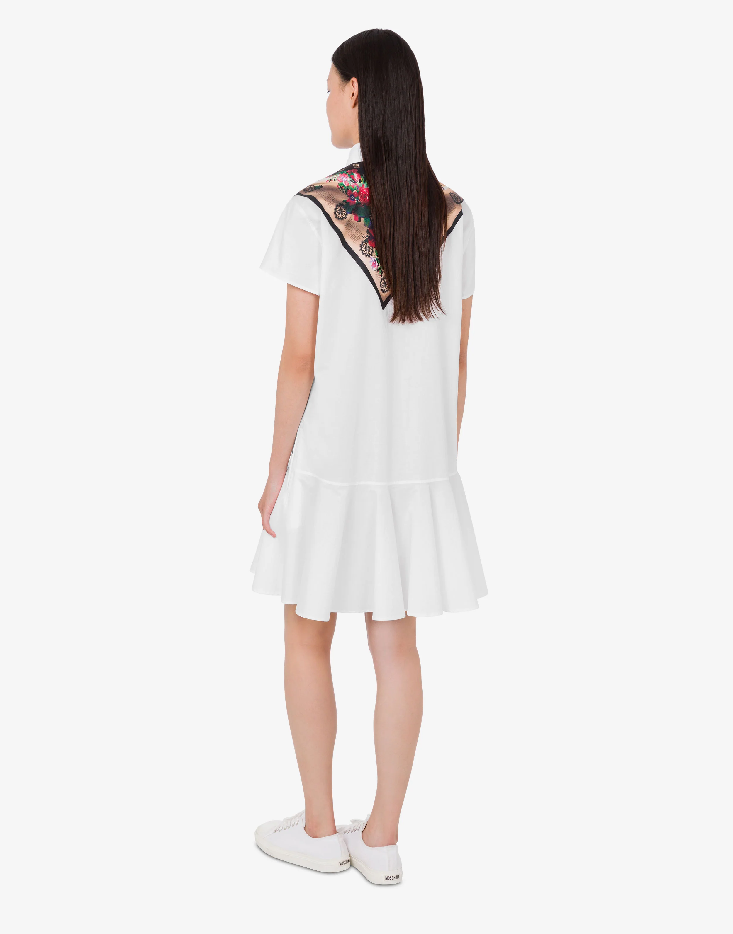 Printed stretch cotton poplin dress - Image 3