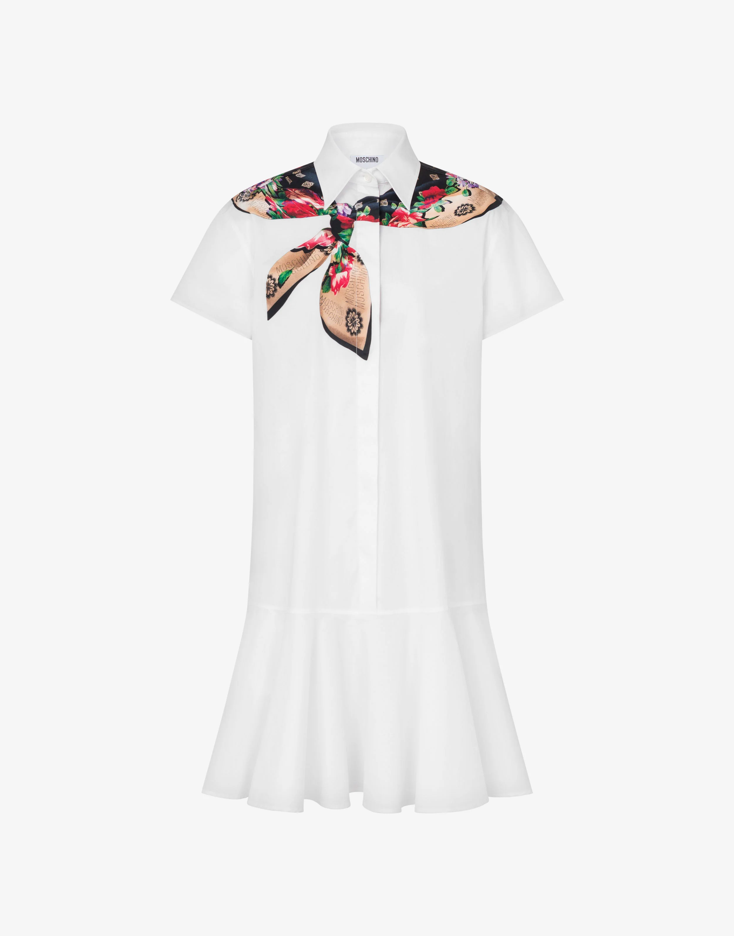 Printed stretch cotton poplin dress - Image 4