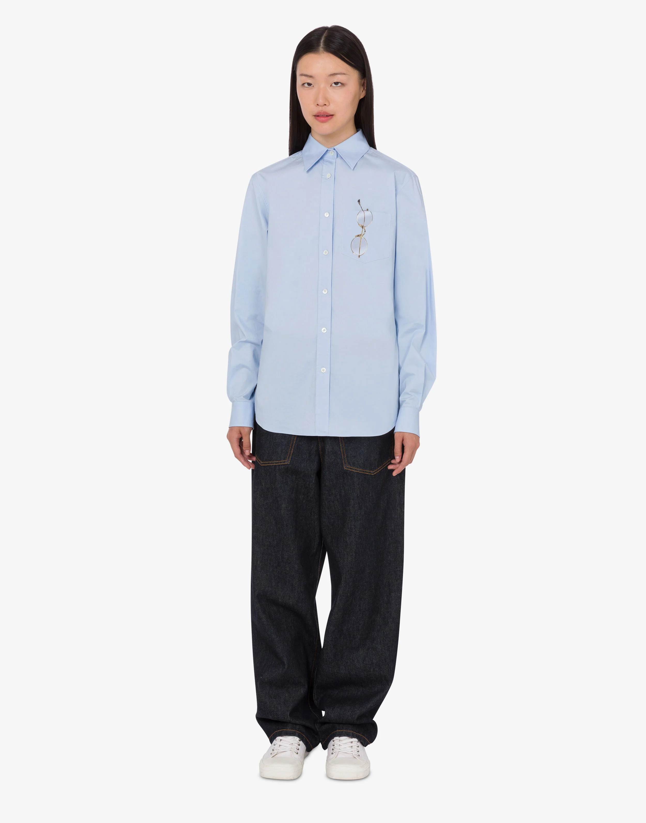 Printed stretch cotton poplin shirt - Image 3