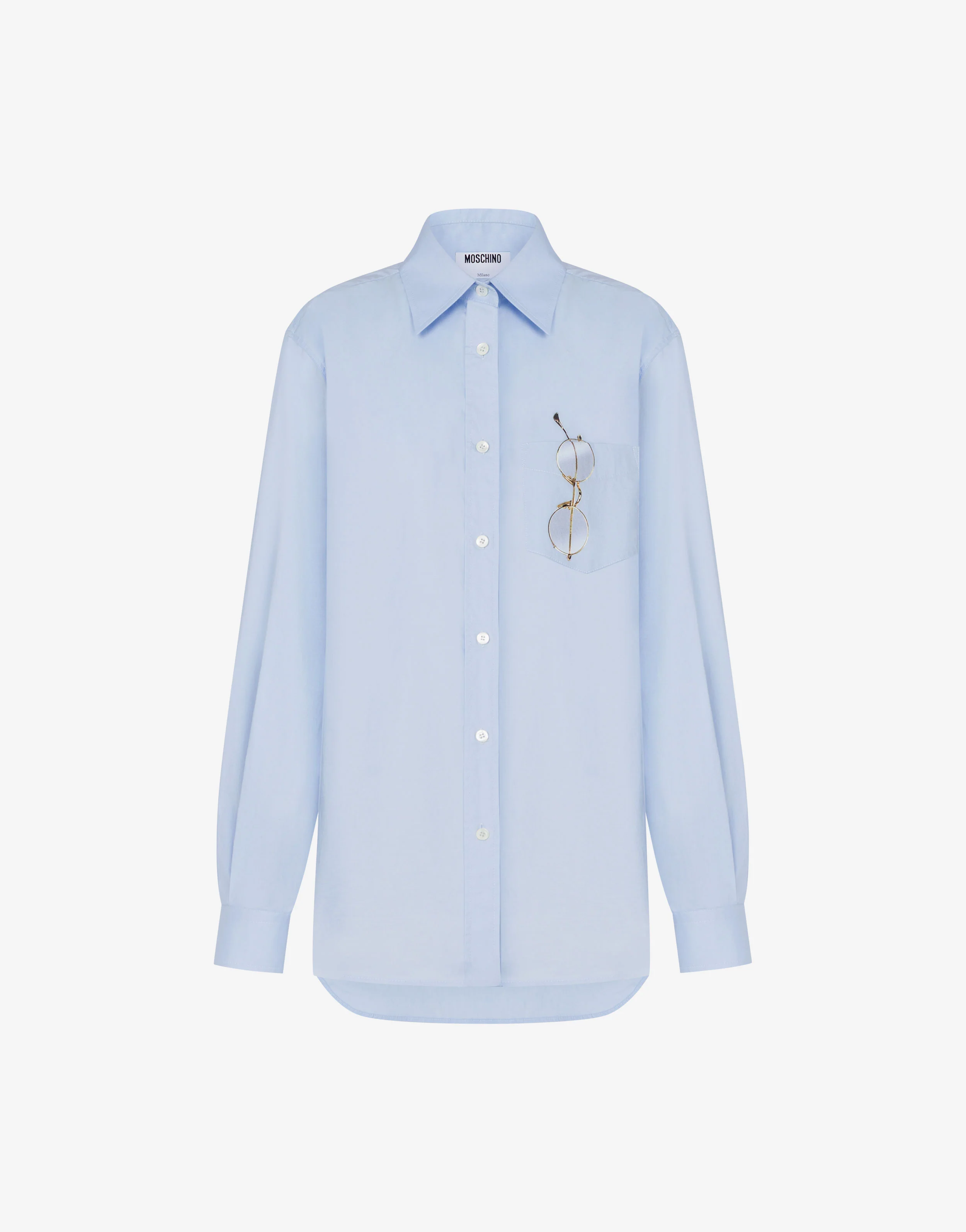 Printed stretch cotton poplin shirt - Image 5
