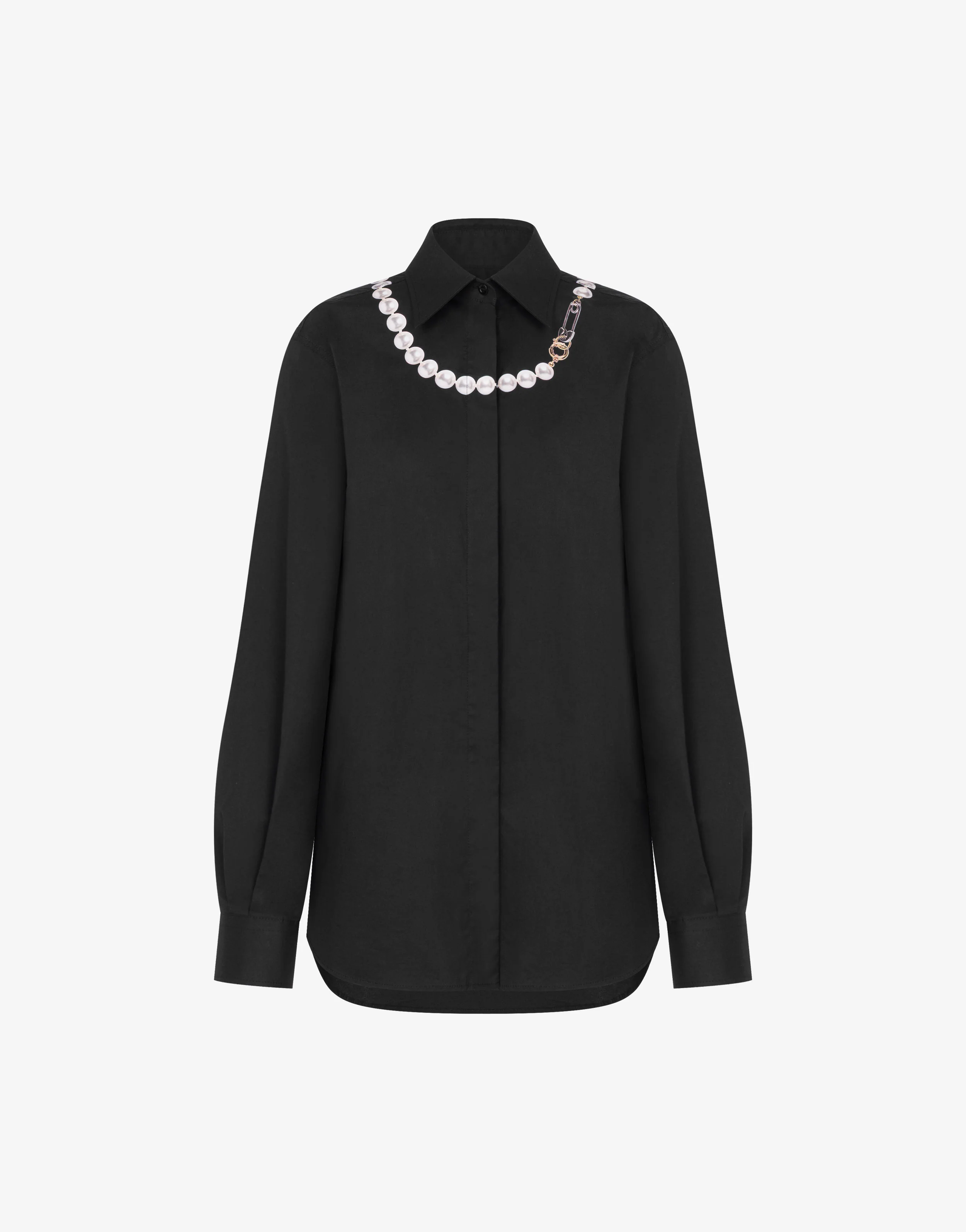 Printed stretch cotton poplin shirt - Image 5