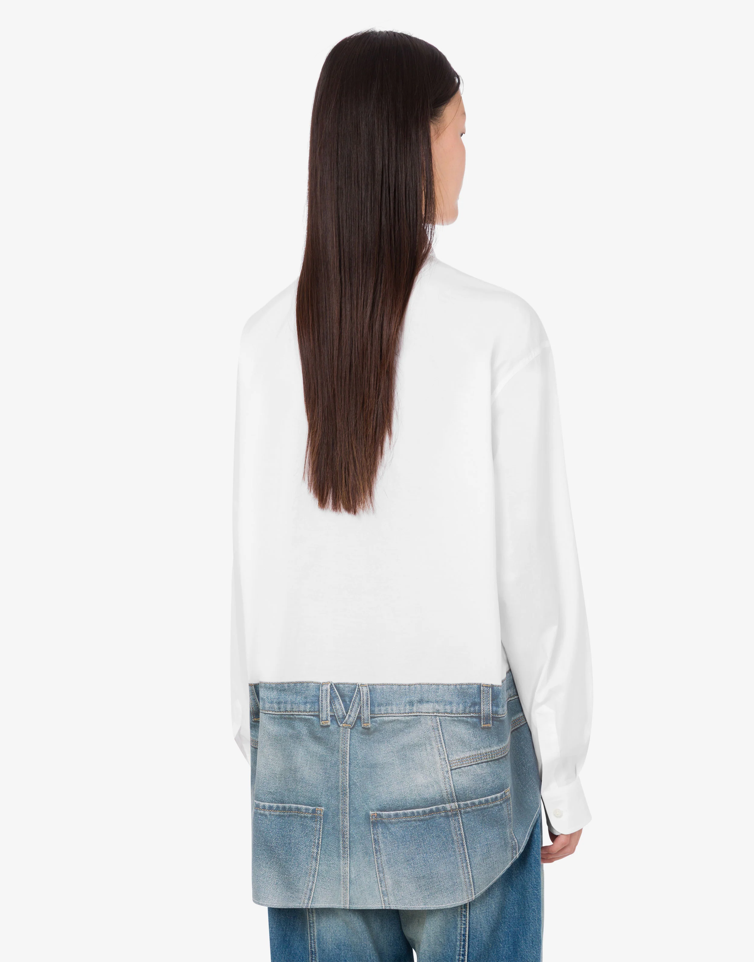 Printed stretch cotton poplin shirt - Image 4